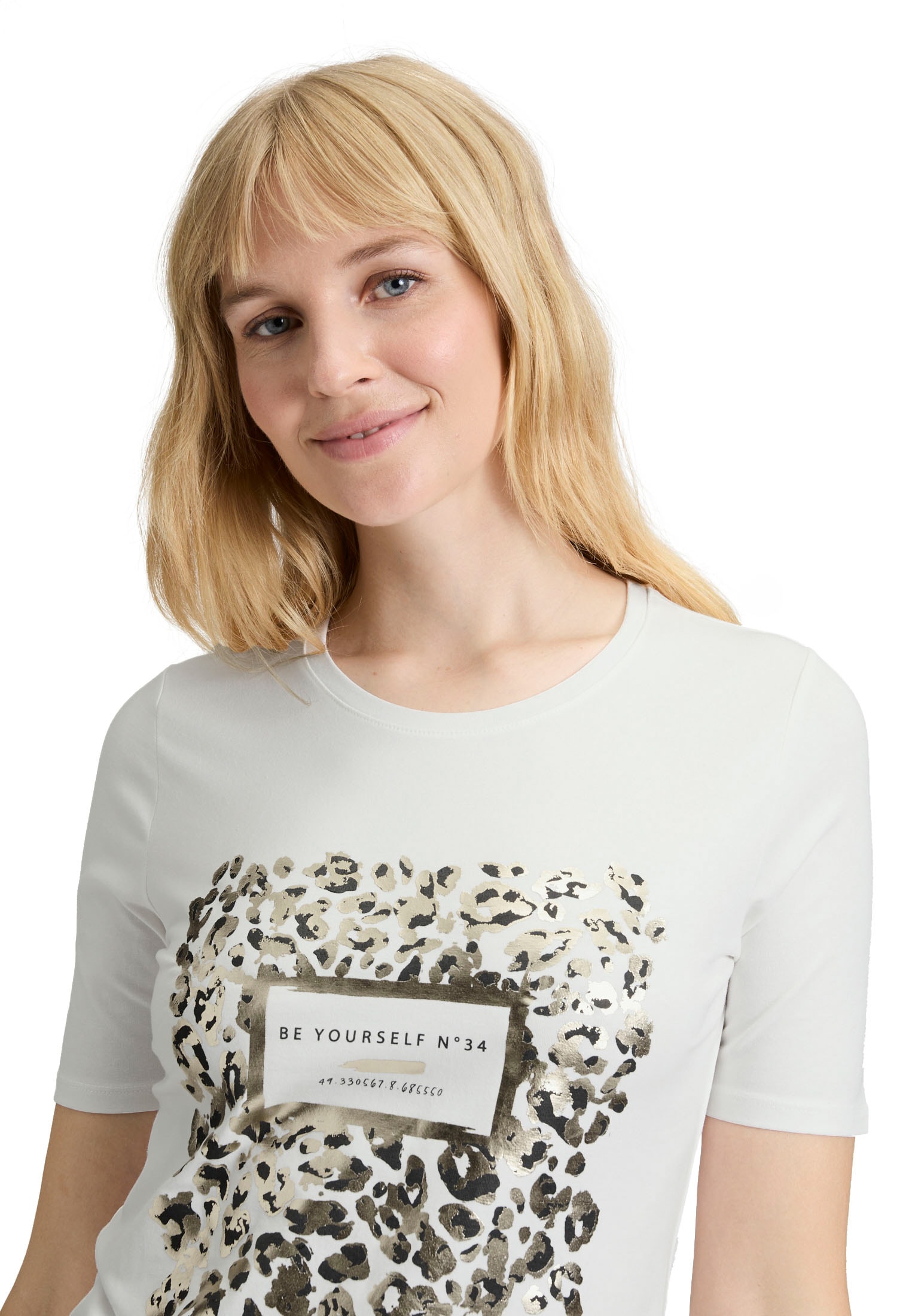 Betty Barclay Kurzarmshirt »Betty Barclay Damen Basic Shirt mit Aufdruck«, (1 tlg.)
