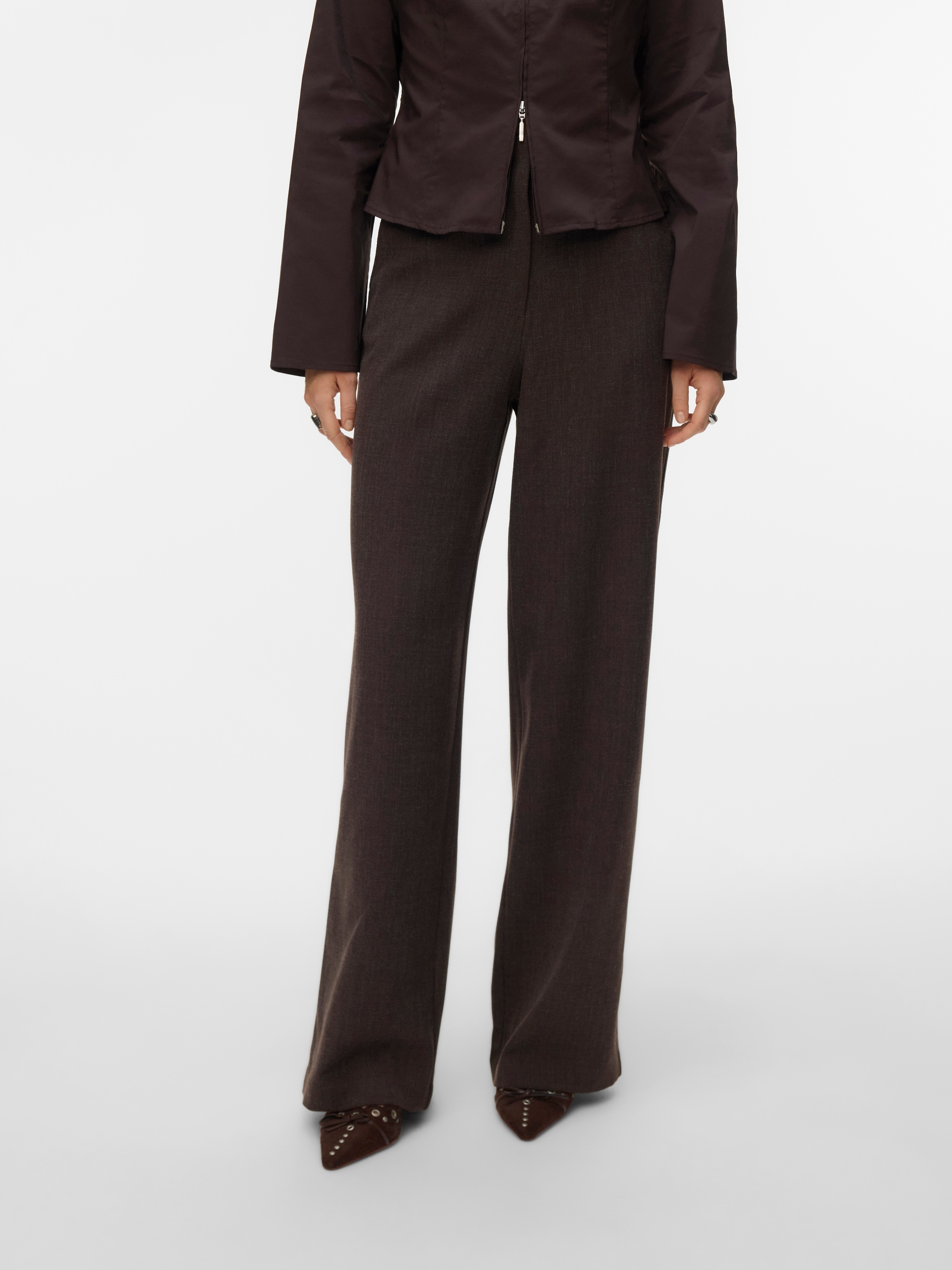 Vero Moda Anzughose »VMBESTIE HW WIDE PANT NOOS«  Materialmix