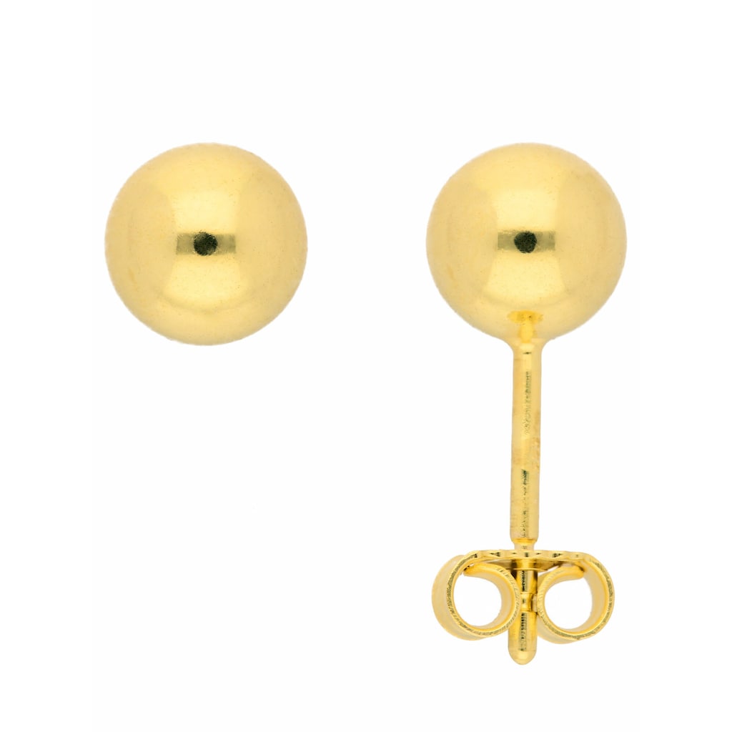 Adelia´s Paar Ohrhänger »585 Gold Ohrringe Ohrstecker Ø 6 mm«, Goldschmuck für Damen