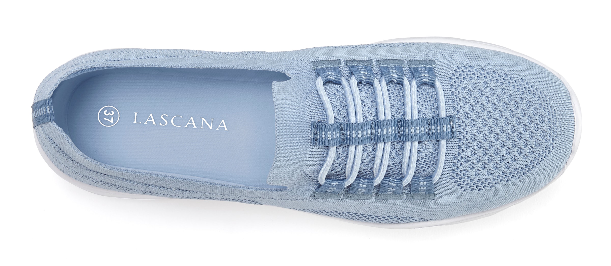 LASCANA Sportbačiai »Slipper pusbačiai lengvas Meshmaterial« zum Reinschlüpfen su elastingas Schnürbändern VEGAN