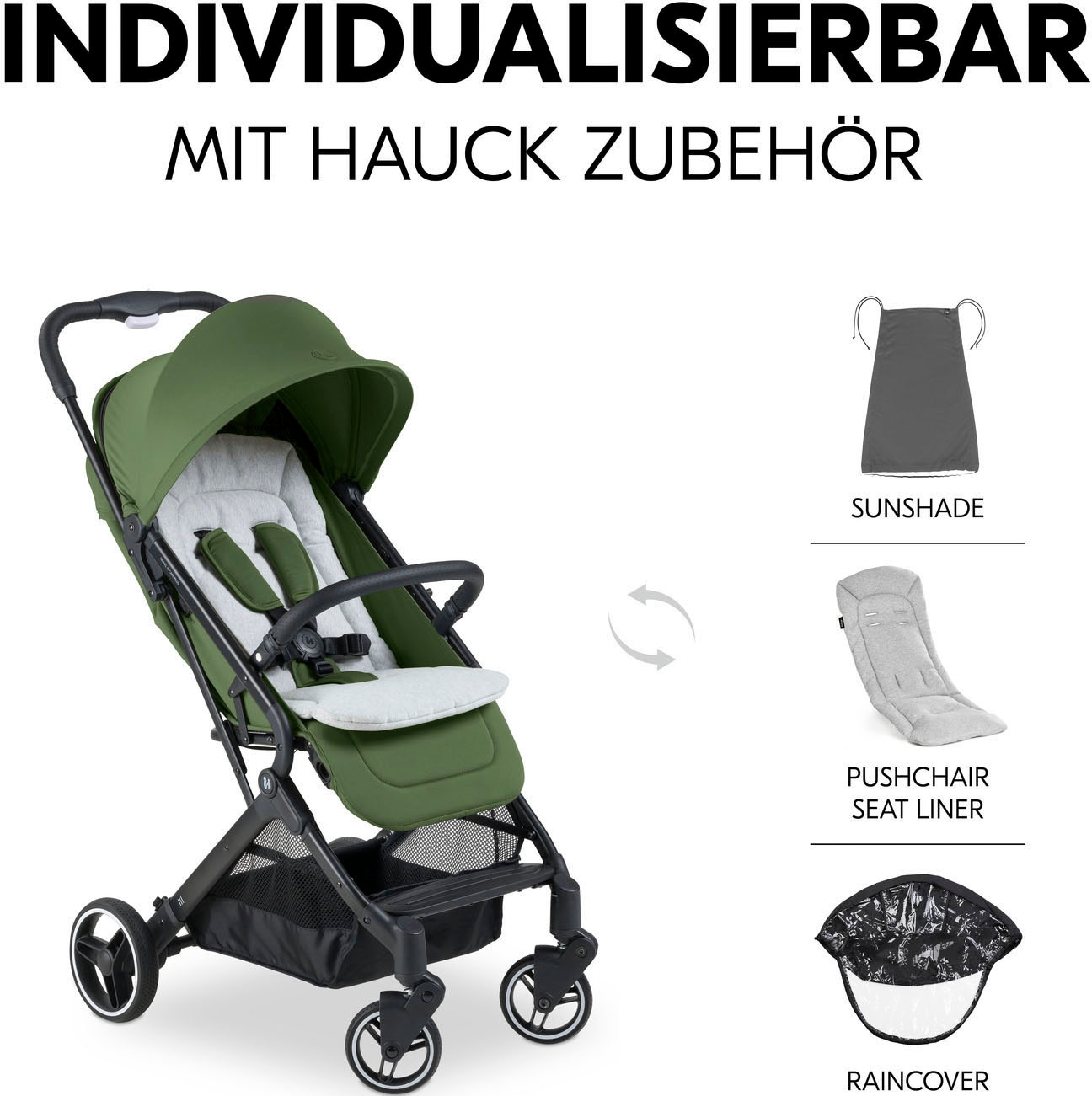 Hauck Kinder-Buggy »Travel N Care Plus Buggy, green«, 22 kg