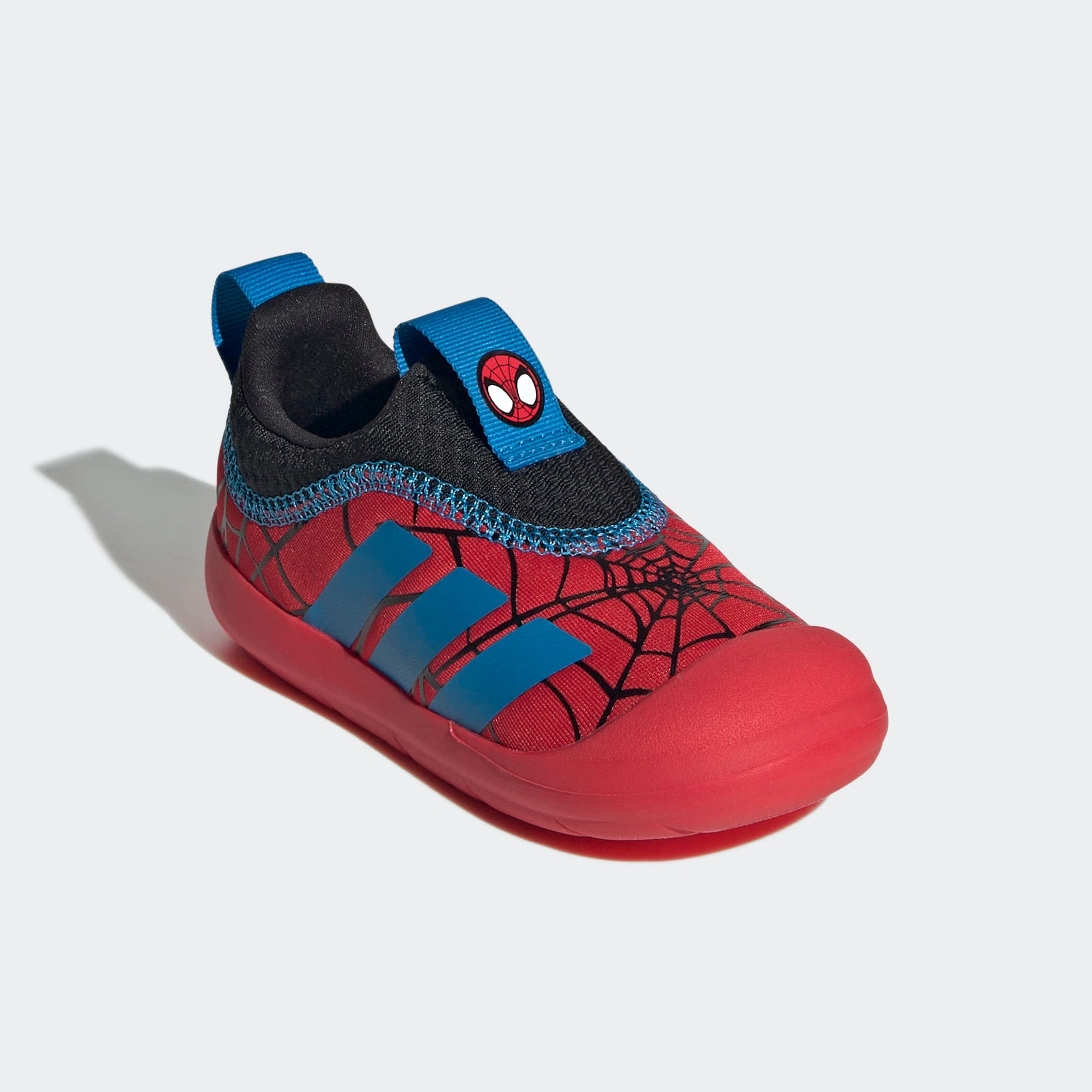 Sneaker ADIDAS SPORTSWEAR "ADIDAS MARVEL SPIDER-MAN MONOFIT KIDS SHUH", Damen, Gr. 24, schwarz (pure ruby, bright blau, core schwarz), Synthetik, Textil, Schuhe Sneaker, für Kinder