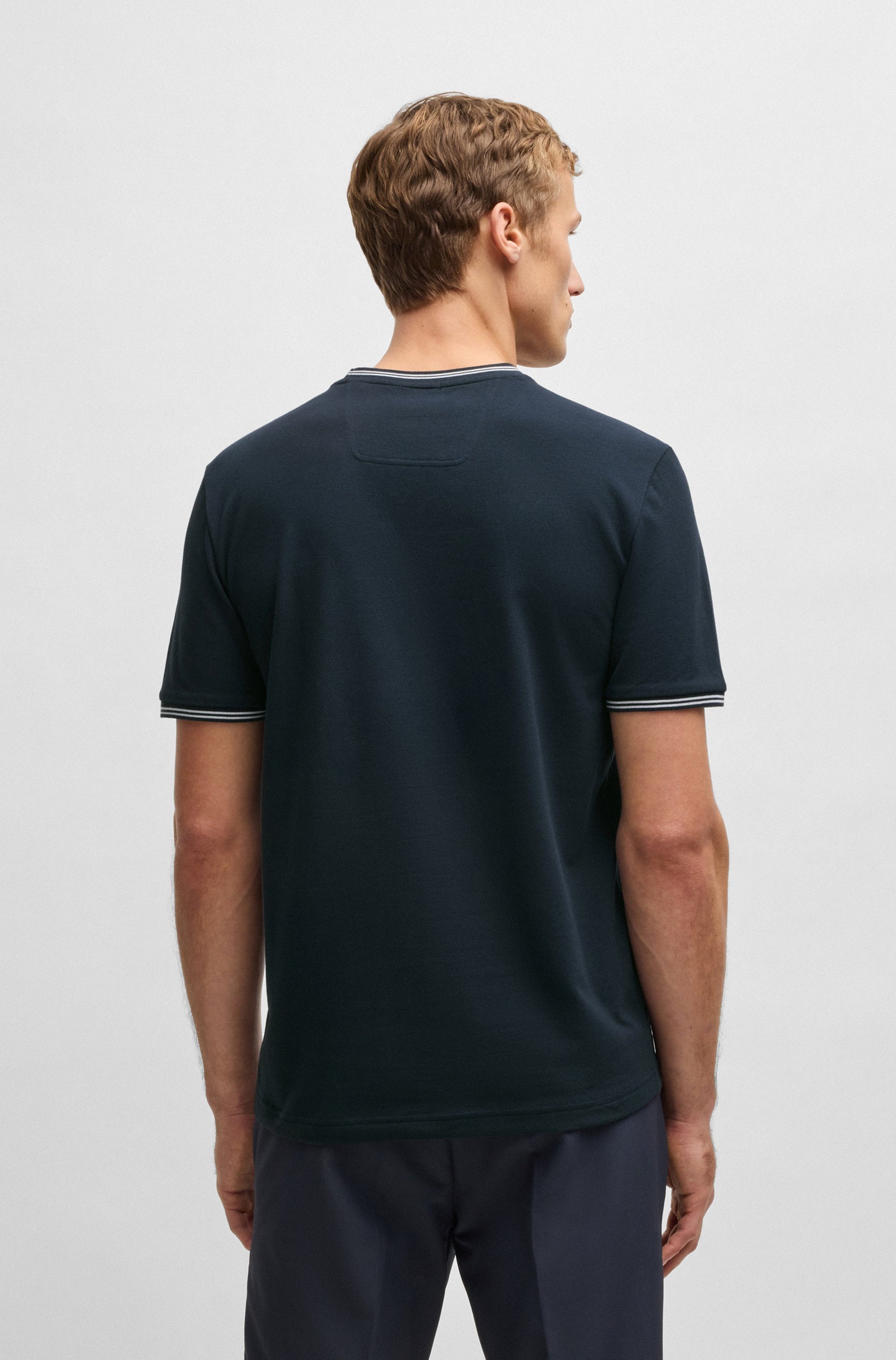 BOSS GREEN T-Shirt "Taul", mit kontrastfarbenen Streifendetails günstig online kaufen