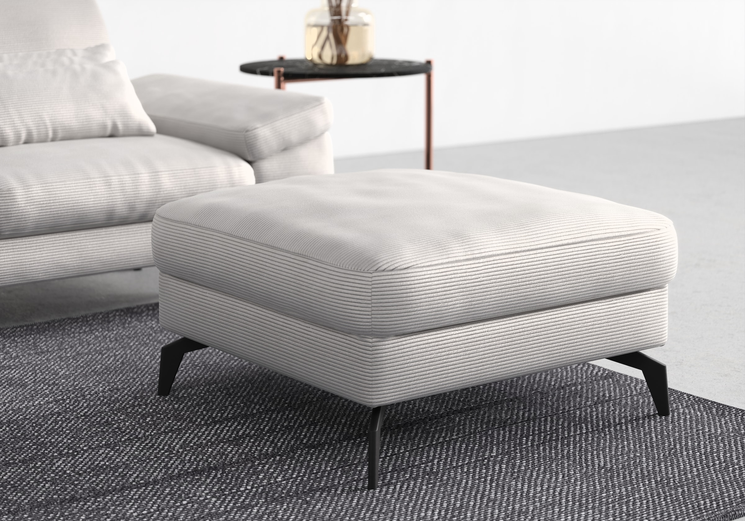 sit&more Polsterhocker »Cabana«, mit stylischen Metallfüßen