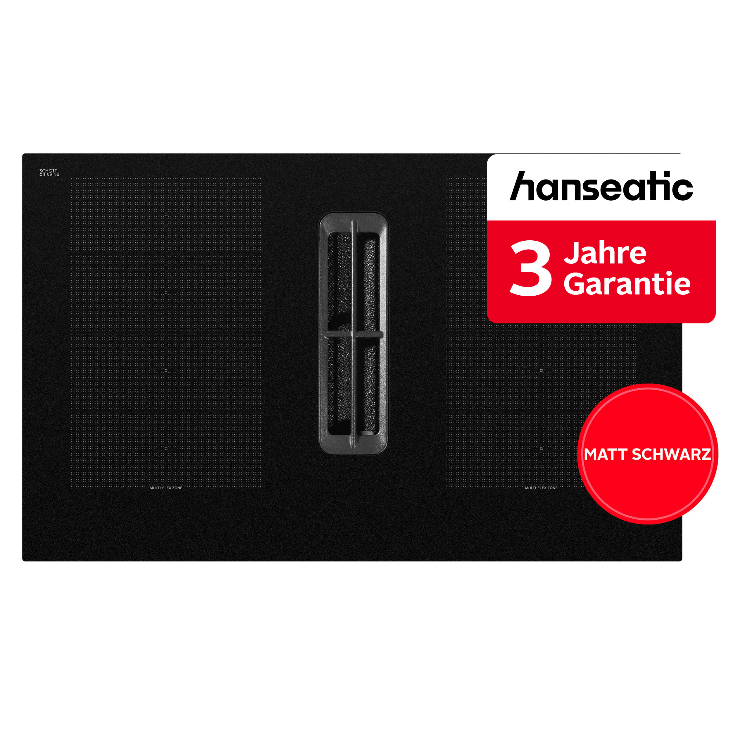 Hanseatic Kochfeld mit Dunstabzug "HDI4B9074SBMB" inkl. 3 Jahre Herstellergarantie