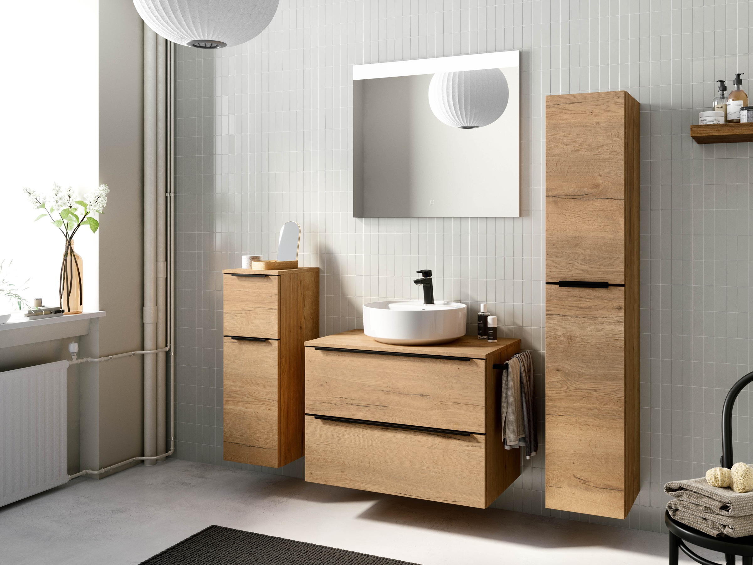 nobilia Badmöbel-Set "Alvene" vormontiert, mit Soft-Close, 4 Stk. tlg. günstig online kaufen