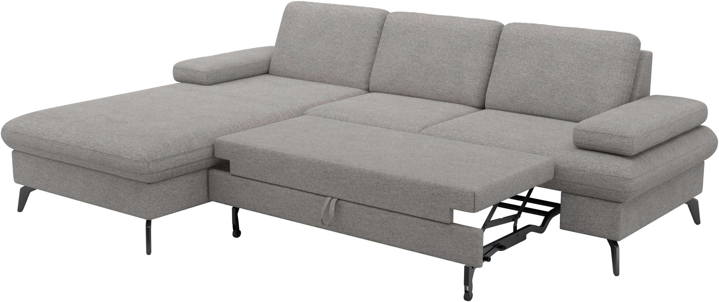 sit&more Ecksofa »Morris Jubi L-Form«, inkl. Armteilfunktion und 1 Zierkissen, wahlweise mit Bettfunktion
