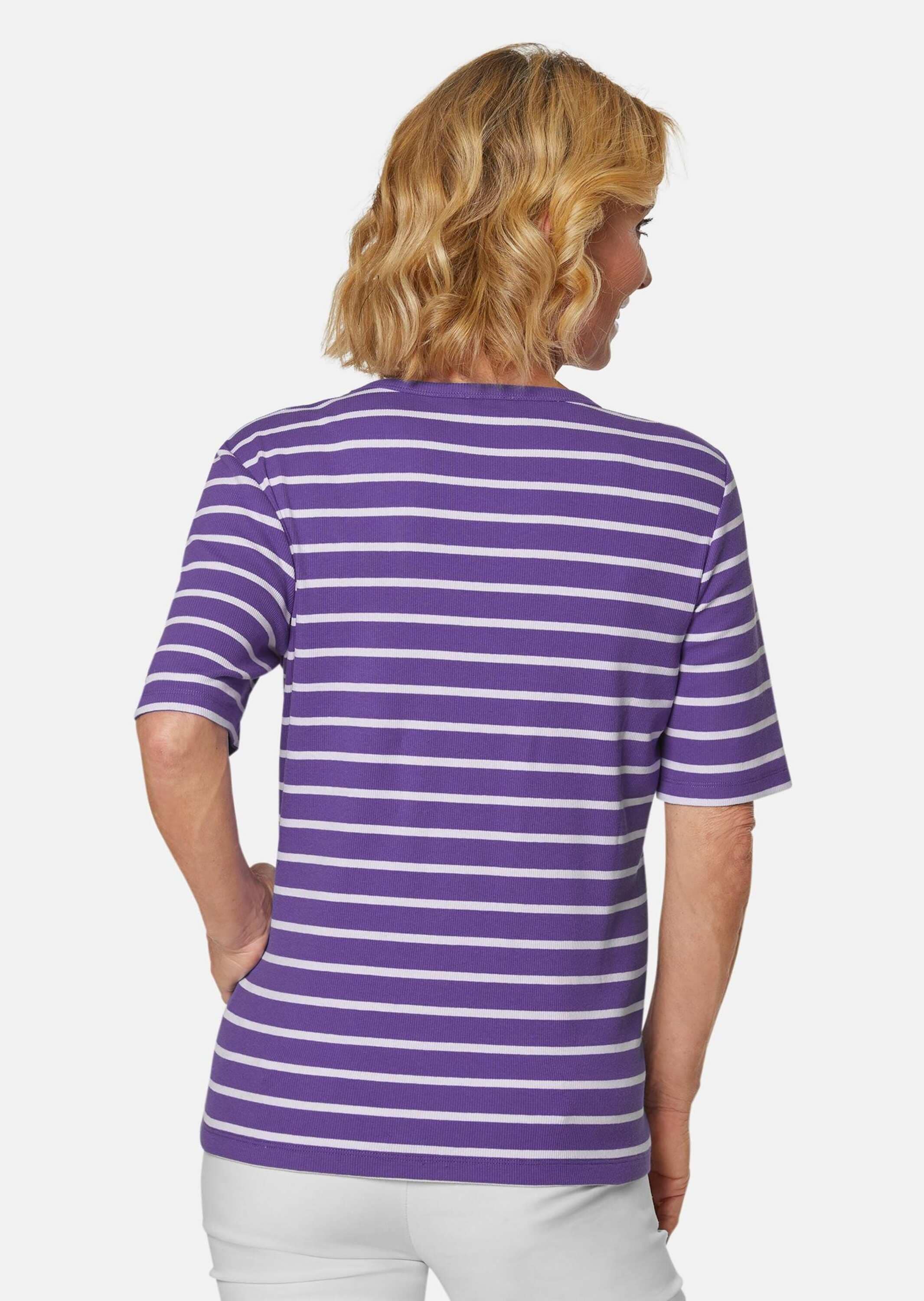 GOLDNER Langarm-Poloshirt »Ringelshirt Garngewirktes Ringelshirt aus weichem Interlock«