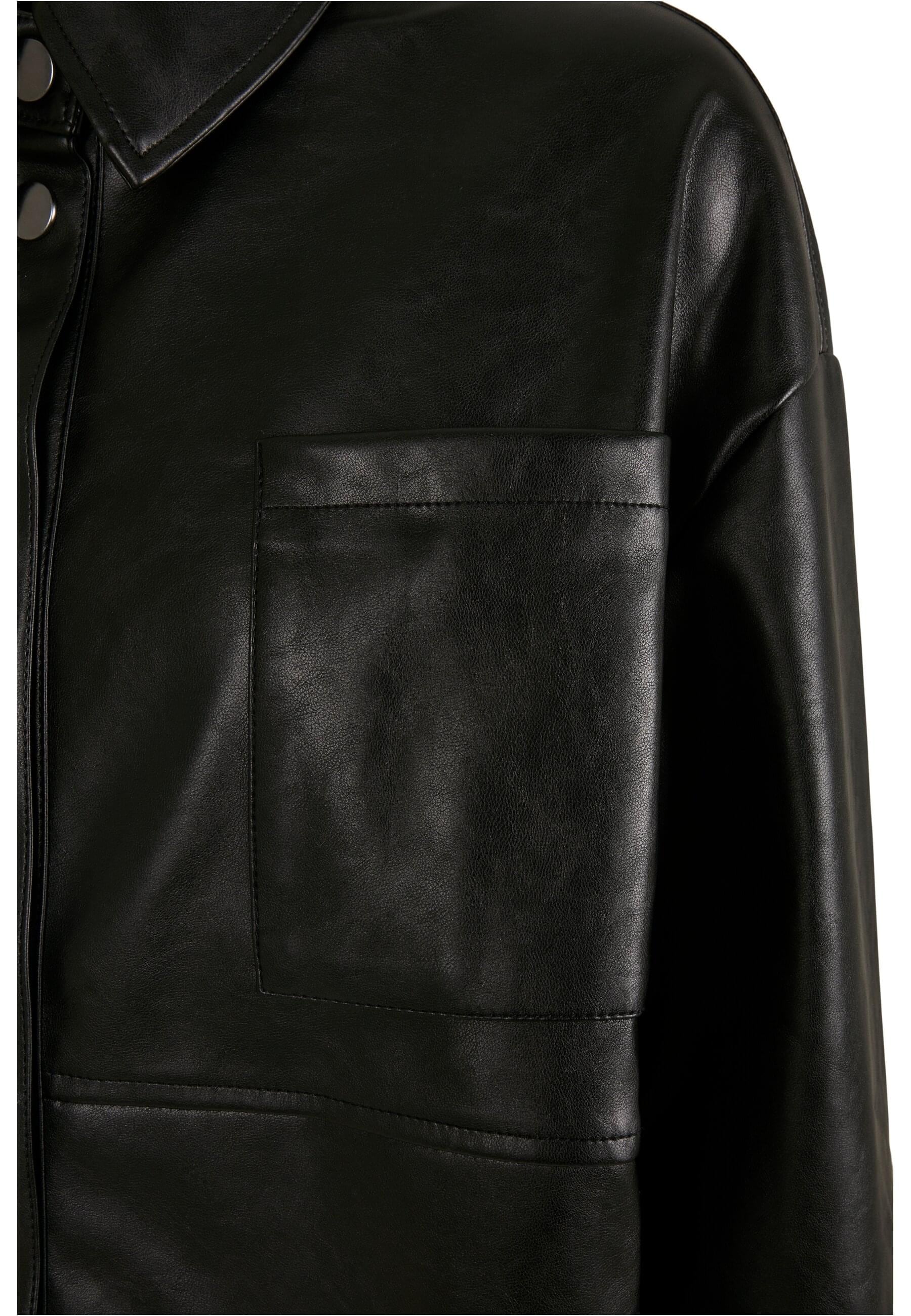 URBAN CLASSICS Hemdbluse »Urban Classics Damen Ladies Faux Leather Overshirt«