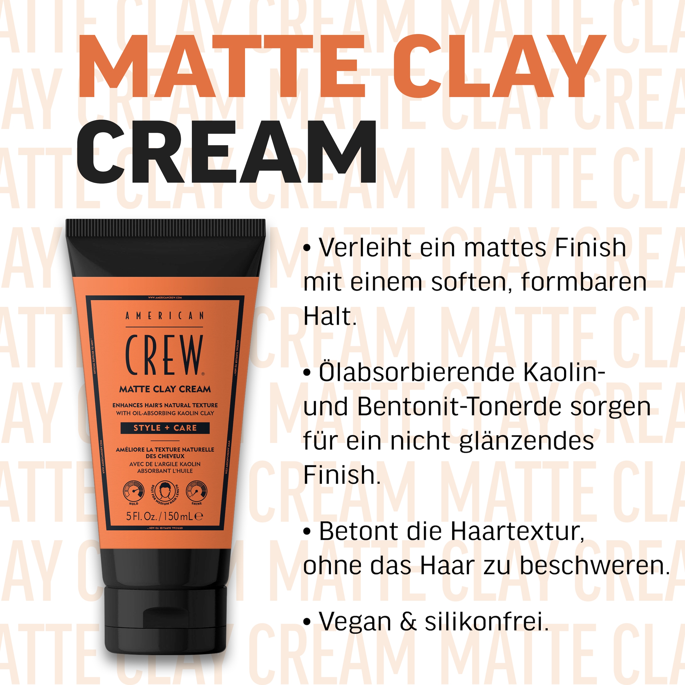 American Crew Haargel »Matte Clay Cream 150ml«