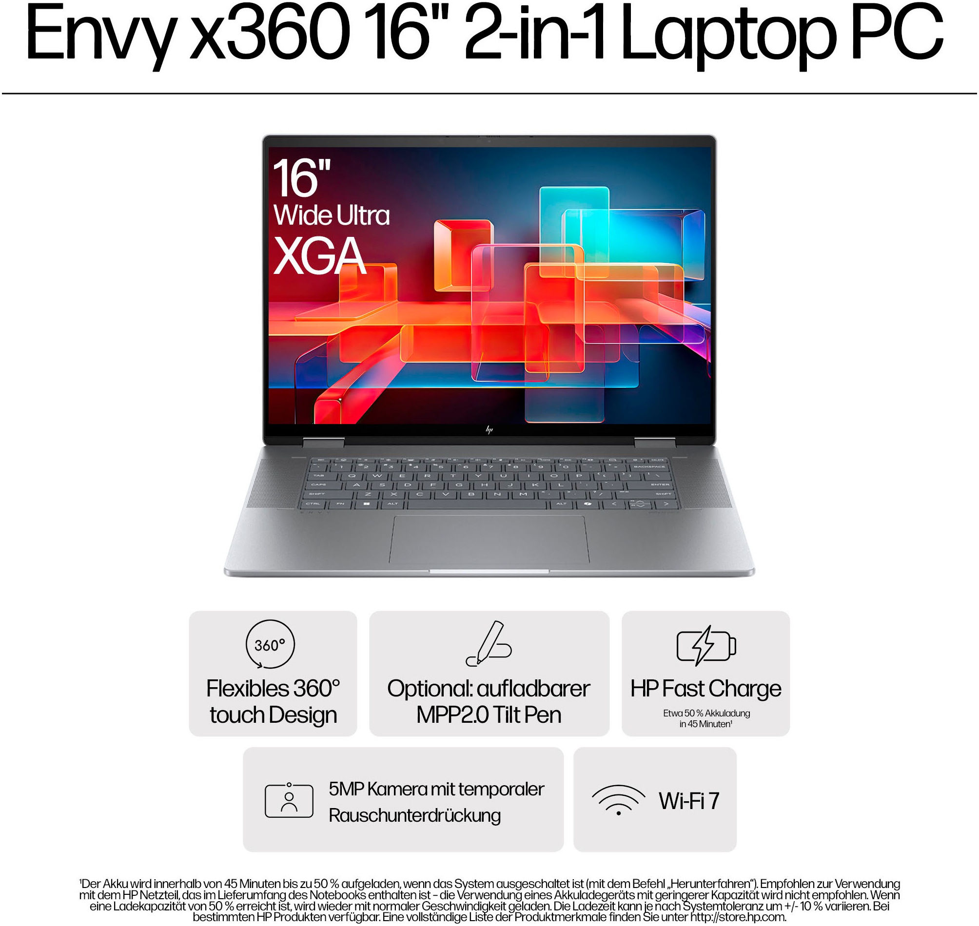 HP Notebook »Laptop 16-ad0052ng Meteor Silver (P)«, 40,6 cm, / 16 Zoll, AMD, Ryzen 5, Radeon Graphics, 512 GB SSD
