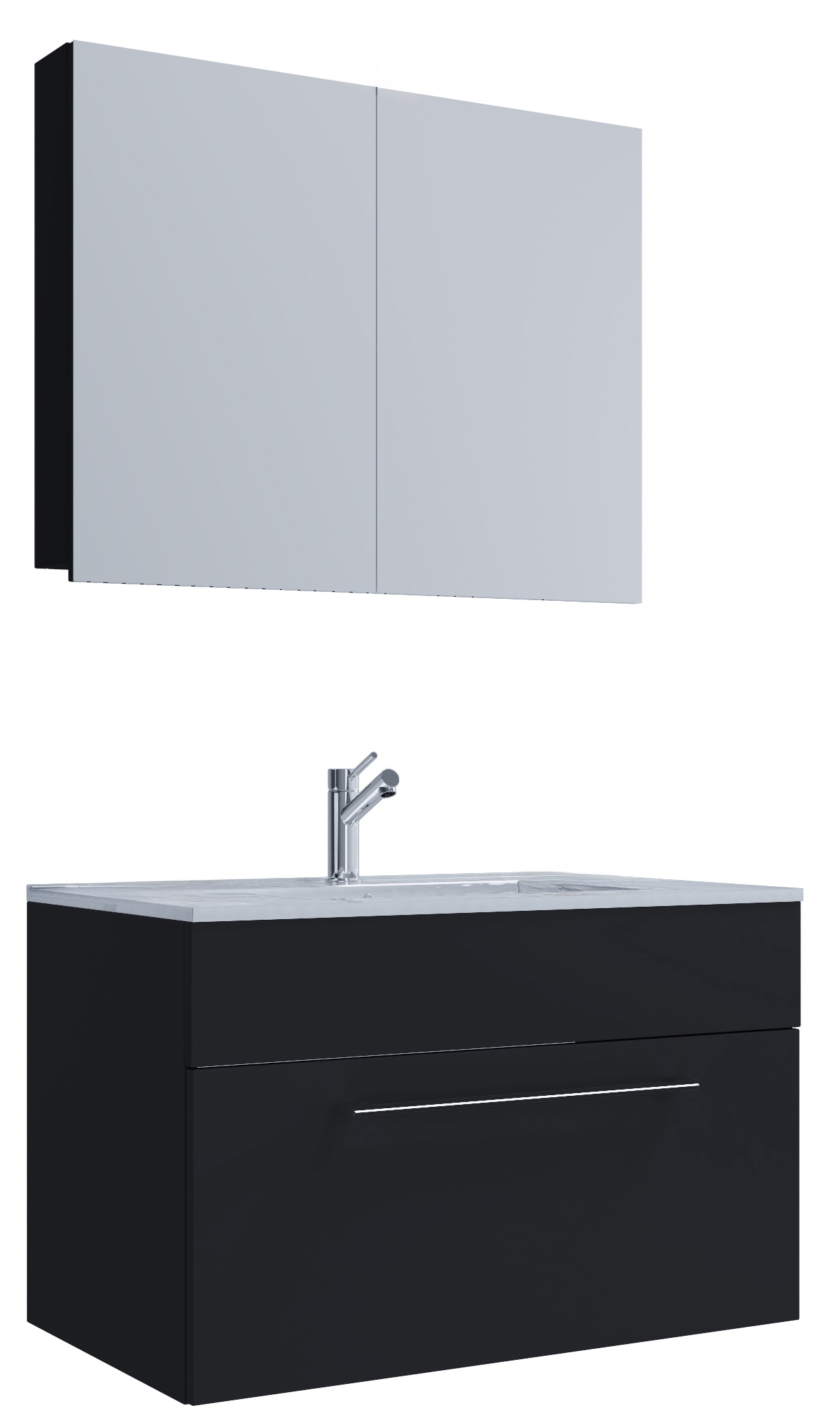 VCM Waschtisch »3-tlg. Waschplatz Waschtisch Badinos Schublade SC« 3 Stk. tlg.