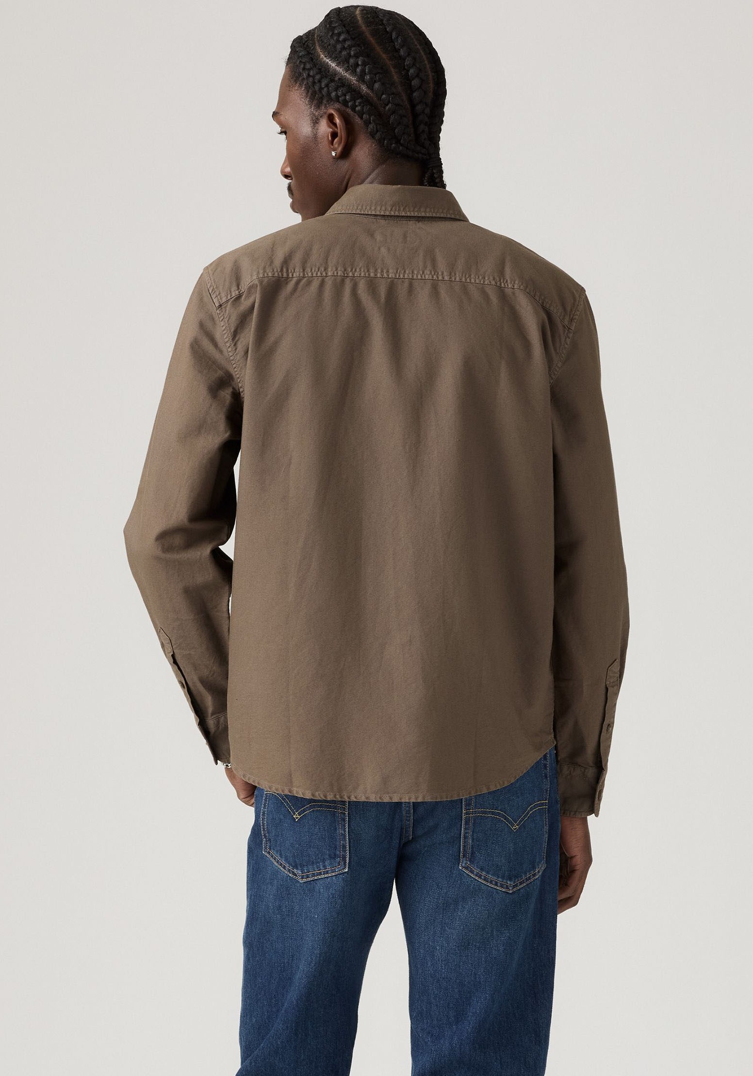 Levis Langarmhemd "AUTHENTIC BUTTON DOWN", mit Ton-in-Ton Logostickerei auf günstig online kaufen