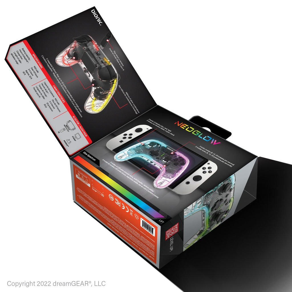 Bionik Nintendo-Controller »Neoglow RGB/LED Switch Wireless Controller«, mit Beleuchtung