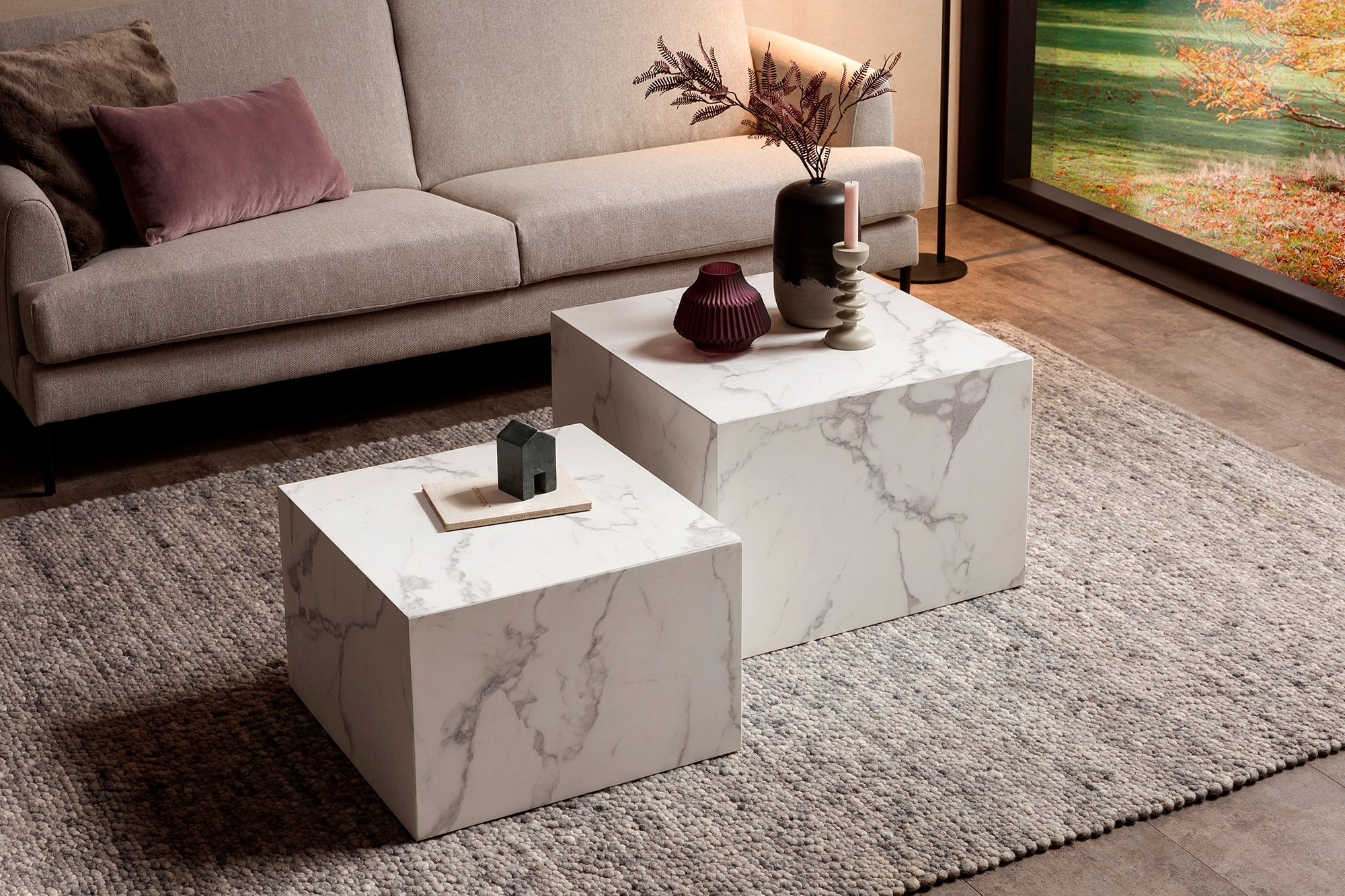 SalesFever Couchtisch "Almeria - stilvoller Couch- und Beistelltisch" Set, günstig online kaufen