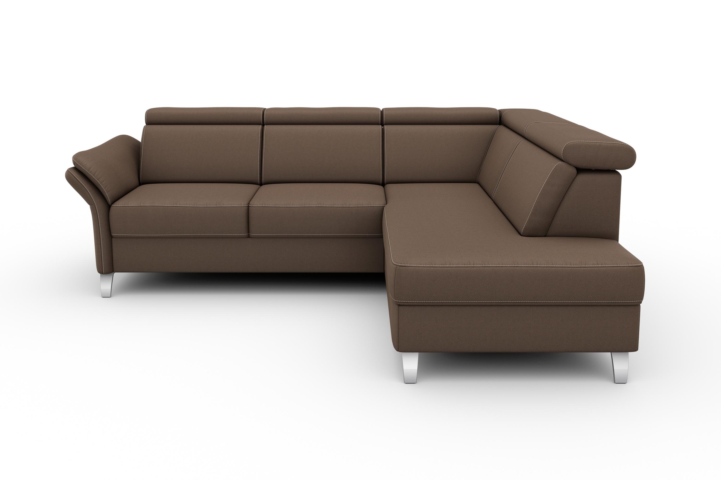 sit&more Ecksofa "Vincenzo L-Form" inklusive Kopfteilverstellung, wahlweise günstig online kaufen