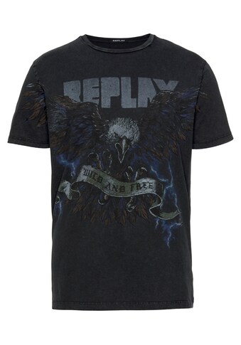 Replay T-Shirt, Markenprint vorne kaufen