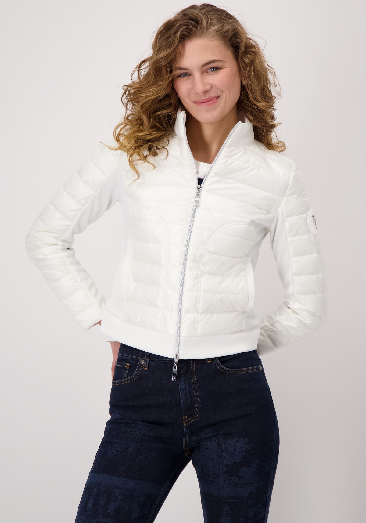 Monari Steppjacke "Jacke BasicStepp + Neopren", ohne Kapuze, Mit Rundhalsau günstig online kaufen