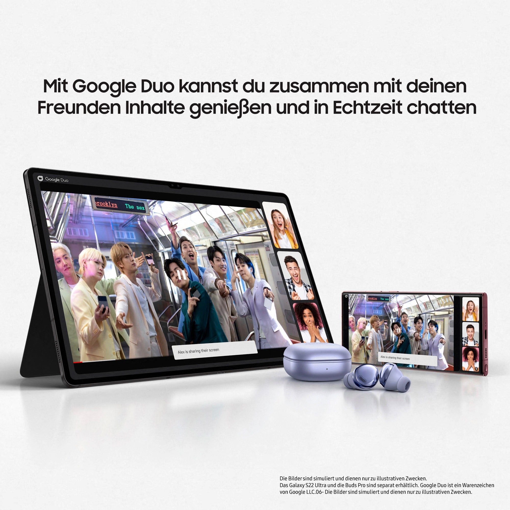 Samsung Tablet »Galaxy Tab S8+ 5G«, (31,5 cm / 12,4 Zoll), Android,One UI,Knox, WQXGA+, 5G,)