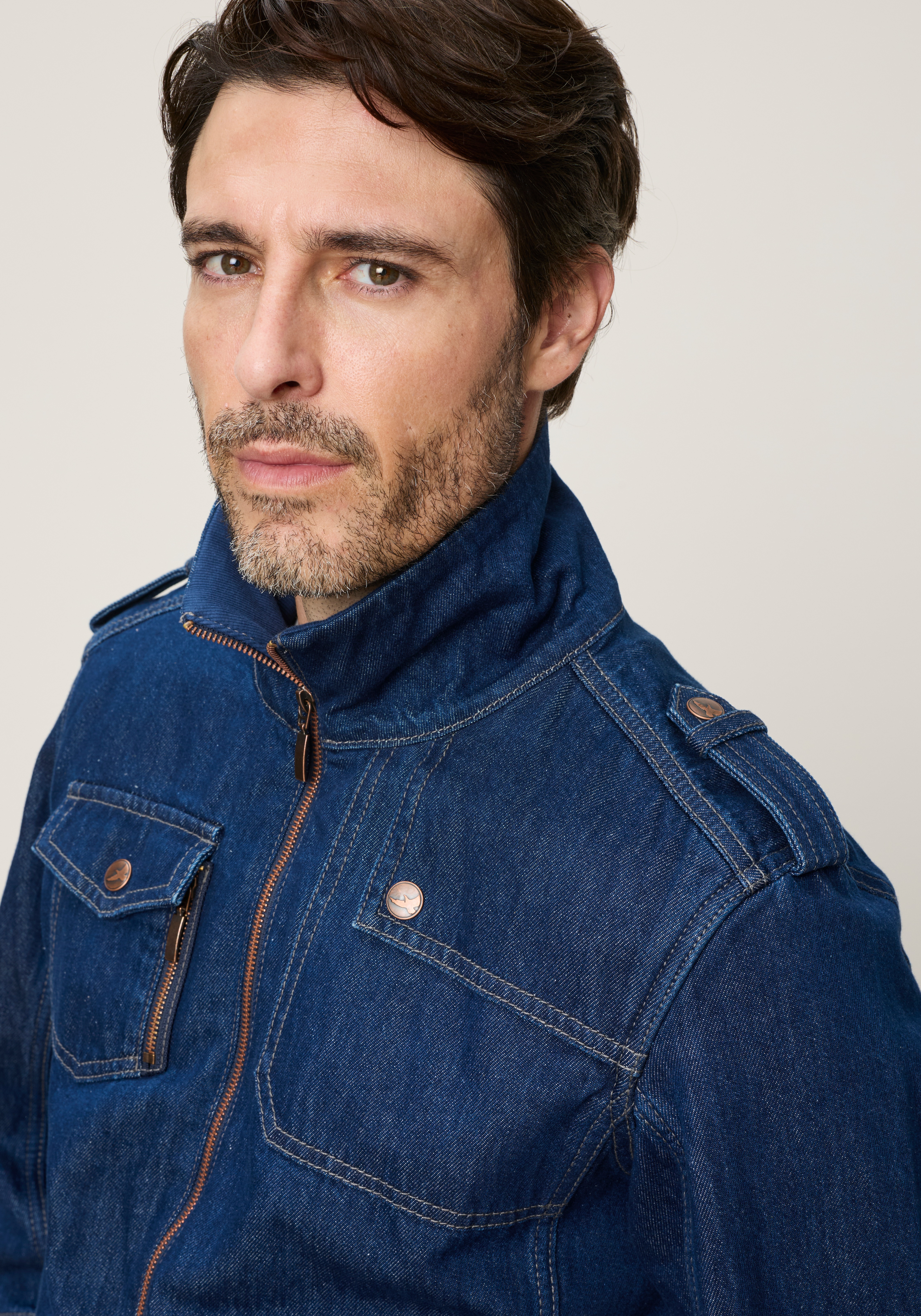 Arizona Jeansjacke "Blouson" mit Stehkragen, Comfort Fit, normale Länge