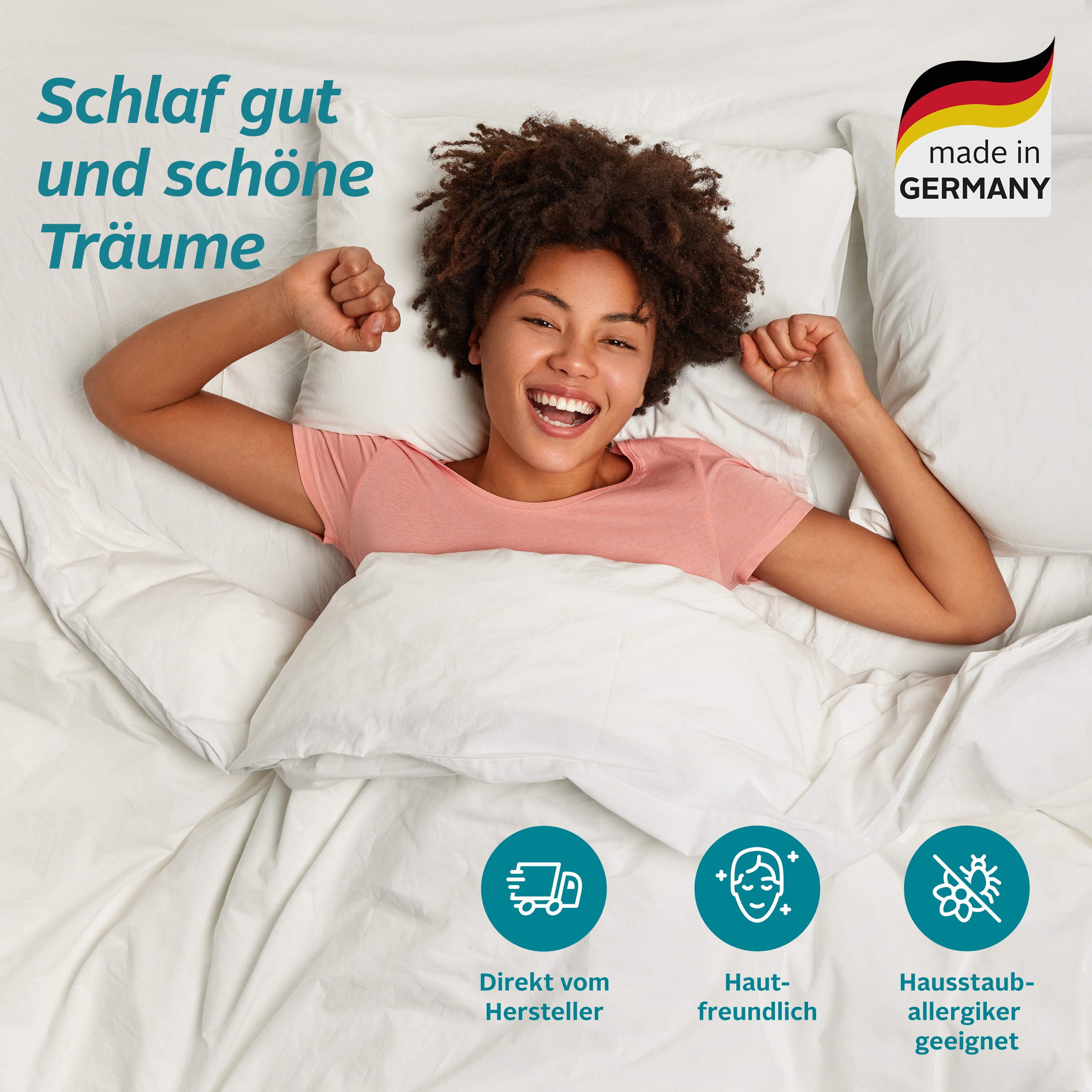 Thumbnail - OTTO home Daunenbettdecke + Kopfkissen "TAMINS, Bettdecke 135x200 cm und 155x220 cm, 2-tlg." Set mit Kissen 40x80 cm, 80...