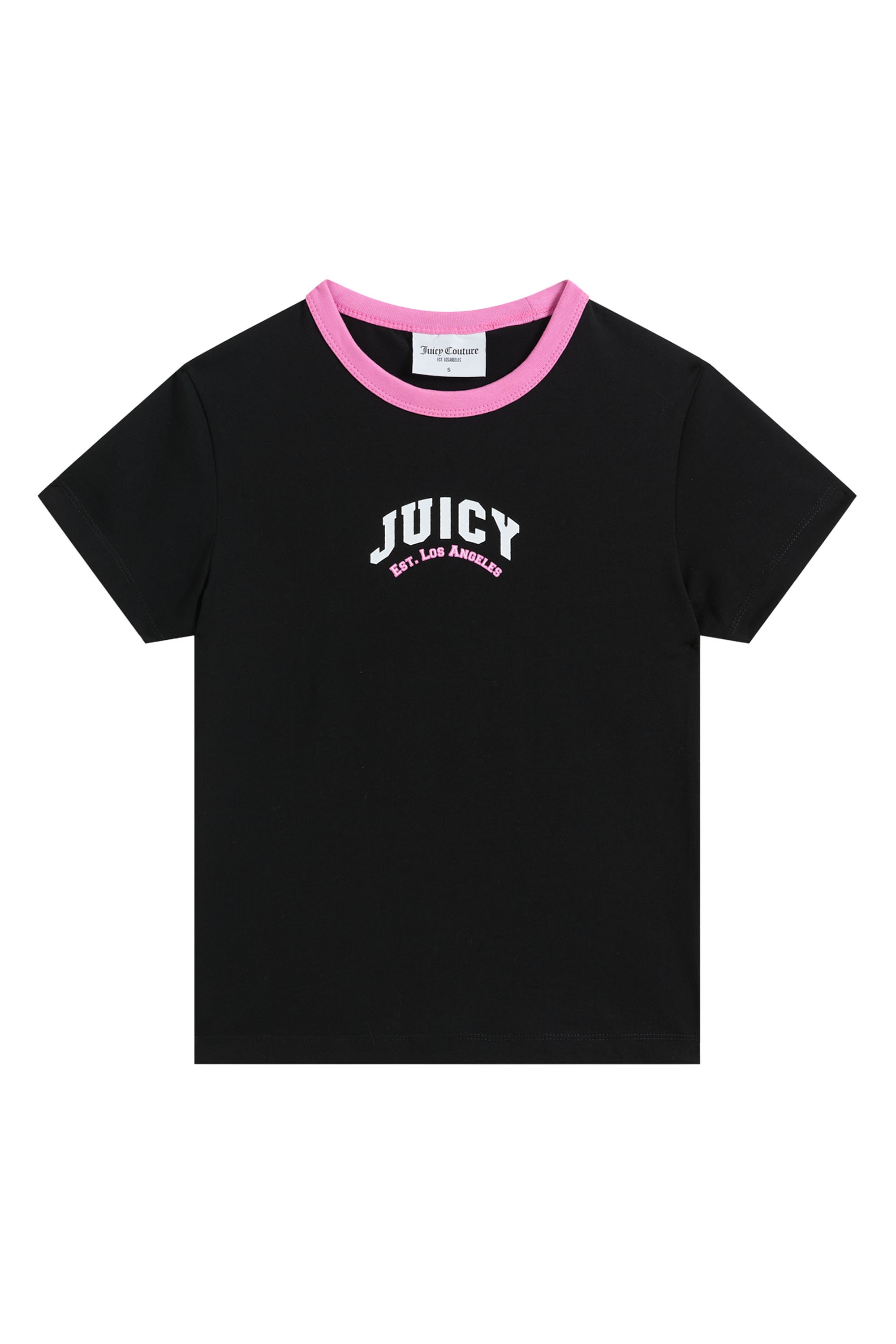 Juicy Couture T-Shirt "COLLEGIATE SPORTS RINGER TSHIRT. Damen" T-Shirt Damen, Schriftzug, Sportshirt, Logoprint, Trikot, Sale