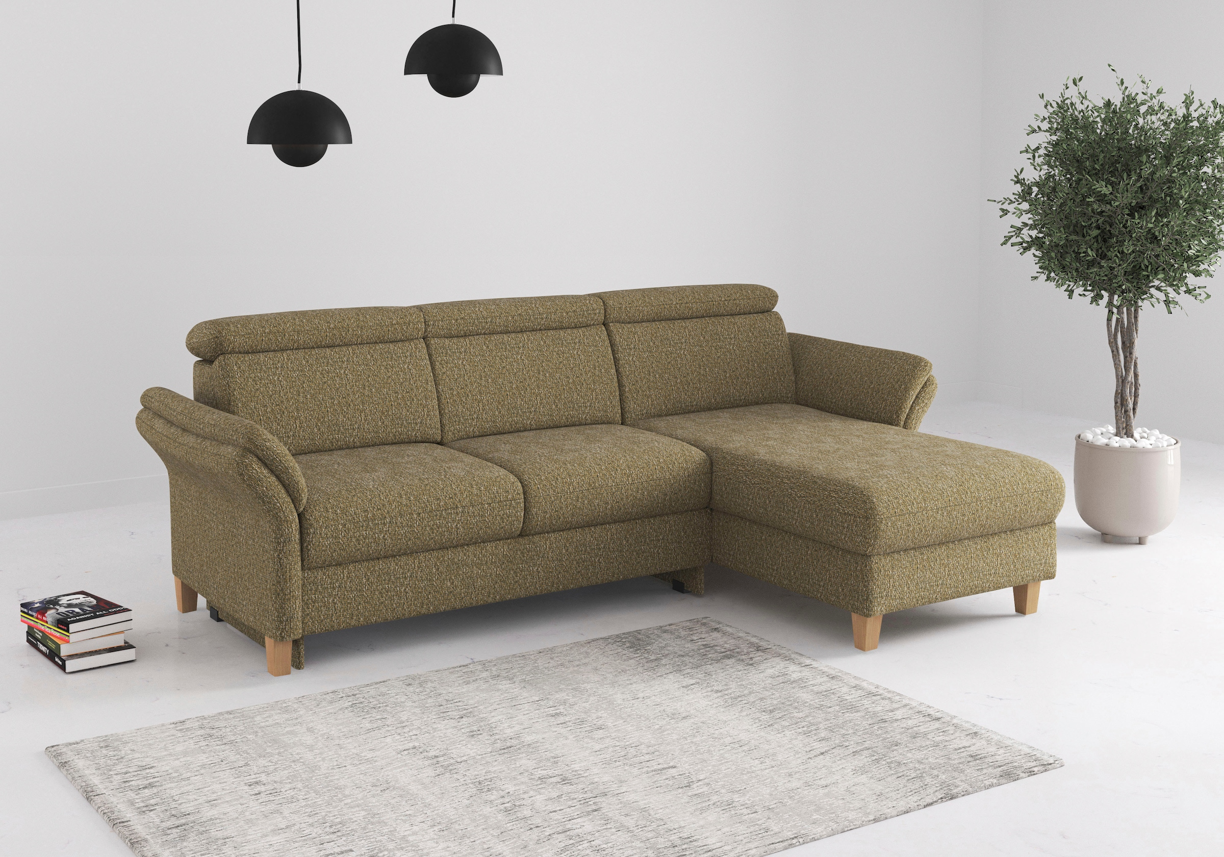 OTTO home Ecksofa "Glendale, L-Form" inkl. Kopfteilverstellung, wahlweise mit Vorziehsitz und Bettkasten