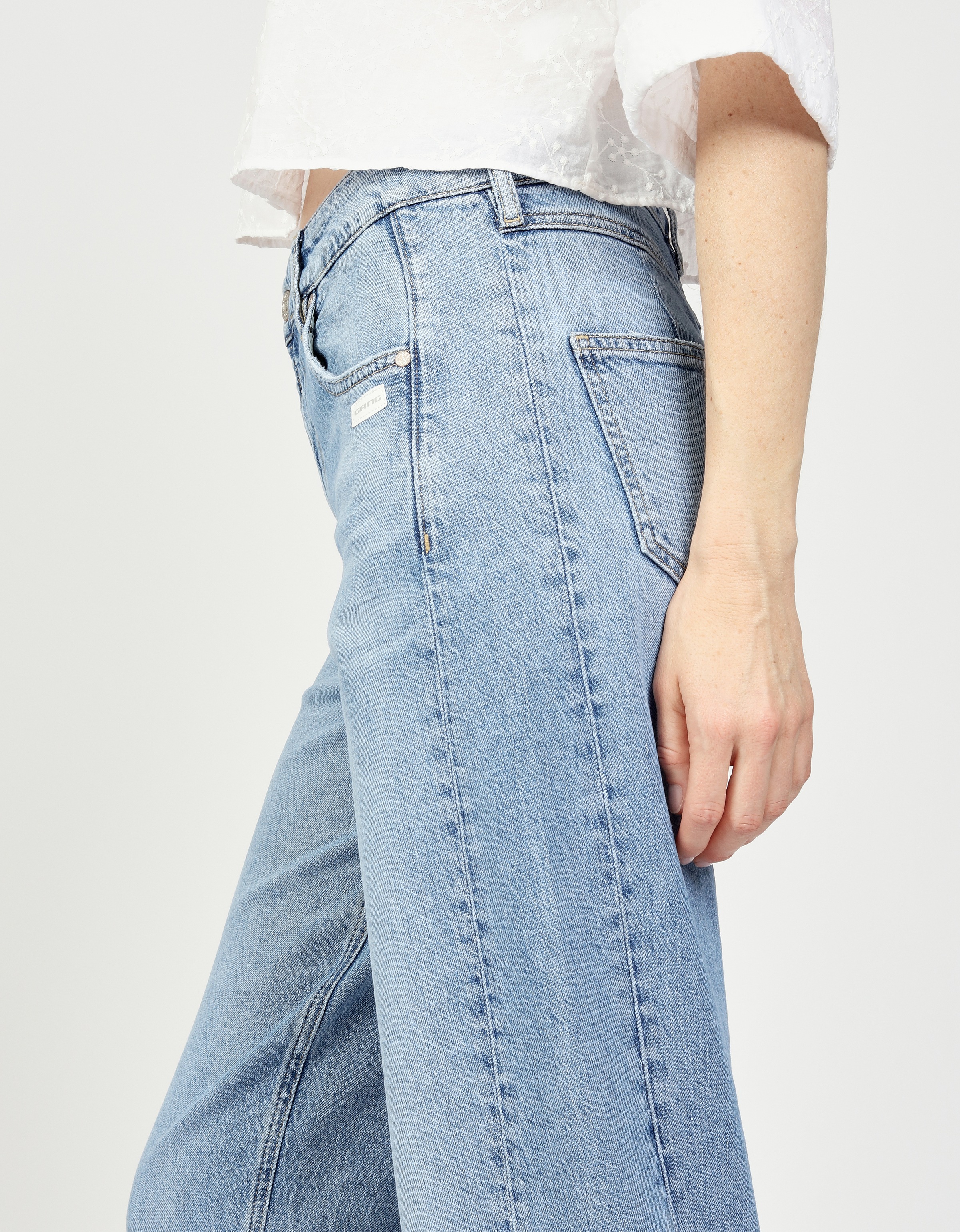 Thumbnail - GANG 5-Pocket-Jeans "94BLAKE" mit eingesetztem Seitenstreifen, cropped