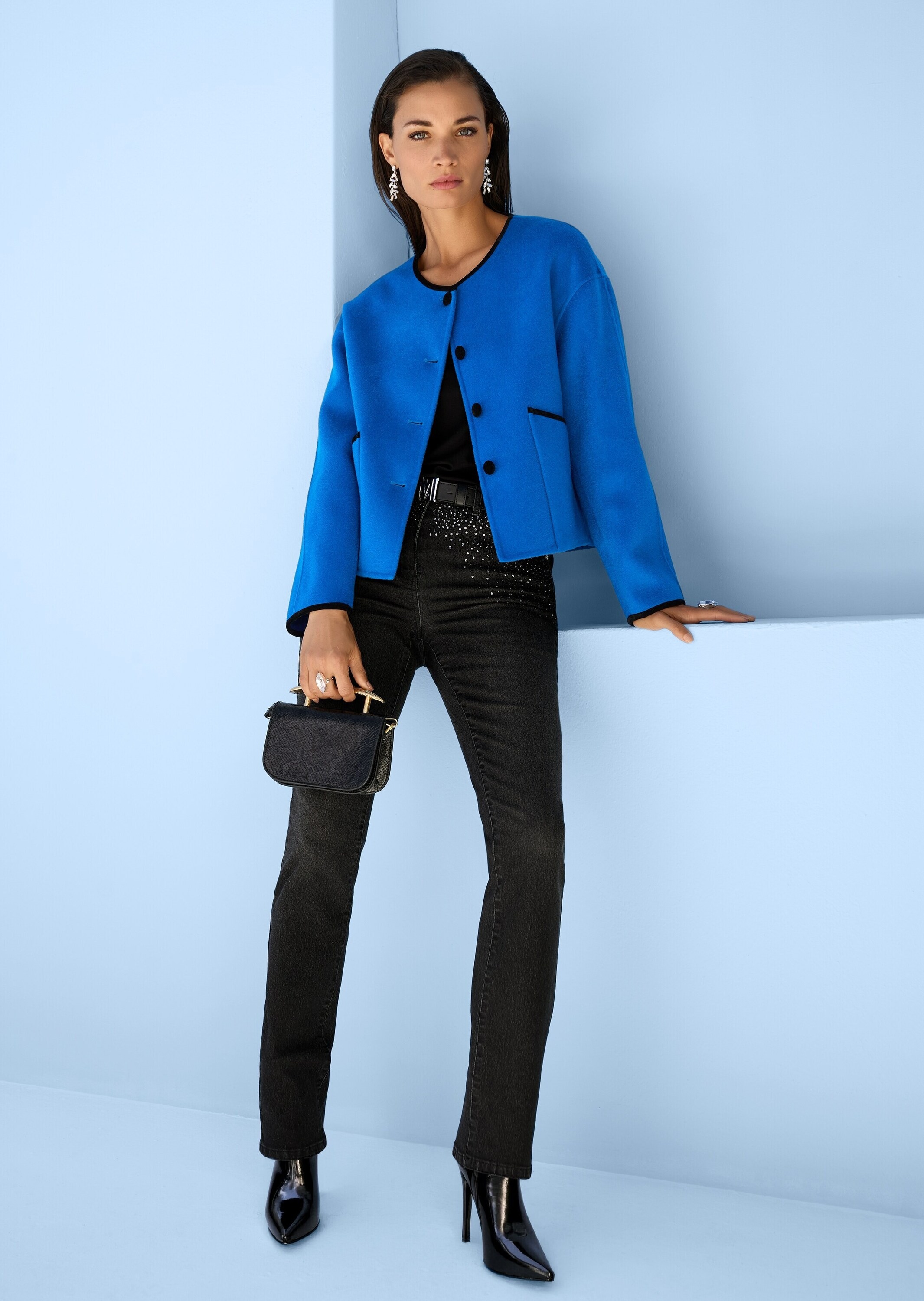 MADELEINE Regular-fit-Jeans »Jeans Slim Fit Denim mit Strass«