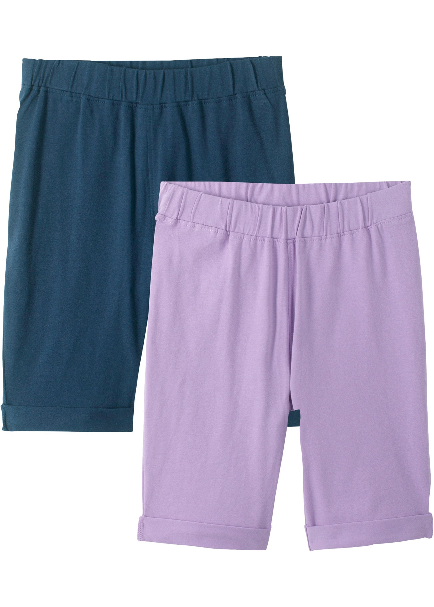 bonprix Radlerhose aus Baumwolle und Elasthan, mit elastischem Gummizug, unifarben