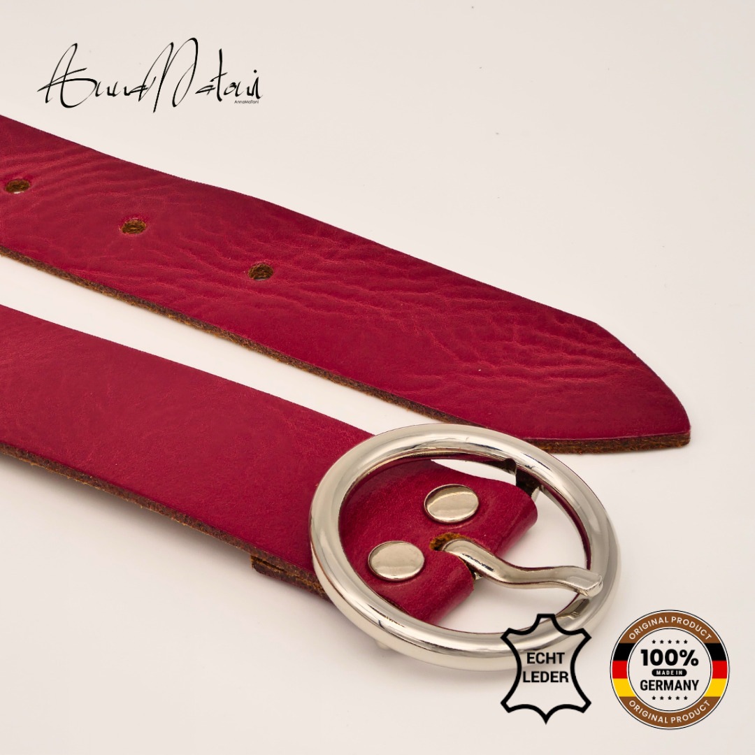 AnnaMatoni Sali Ledergürtel Rot 105cm 3