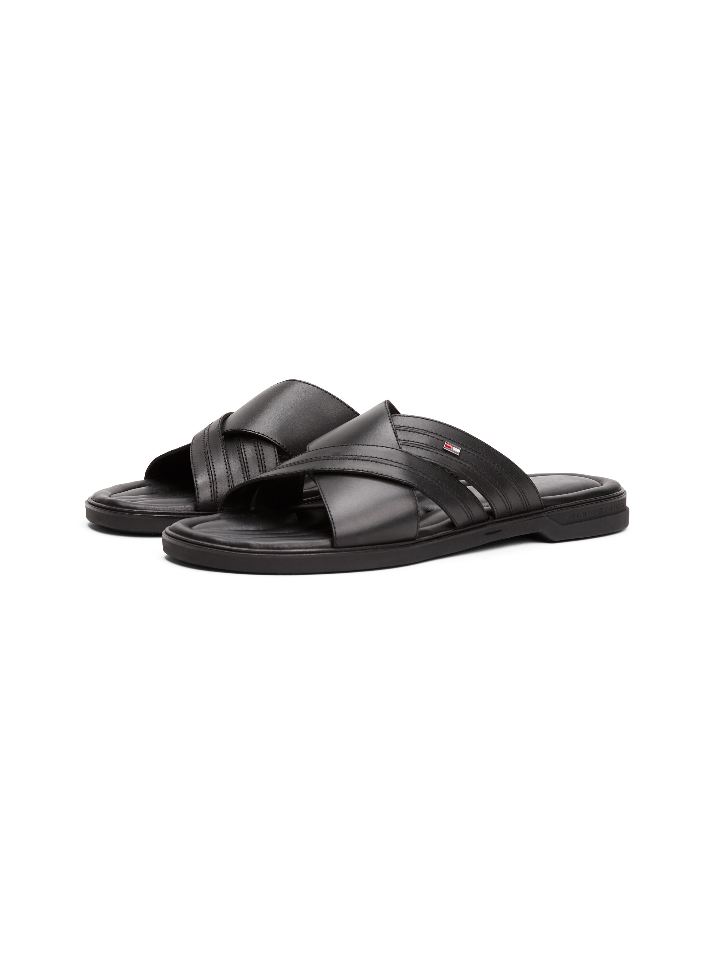 Tommy Hilfiger Pantolette "PREMIUM HILFIGER CC LTH SANDAL", Blockabsatz, So günstig online kaufen