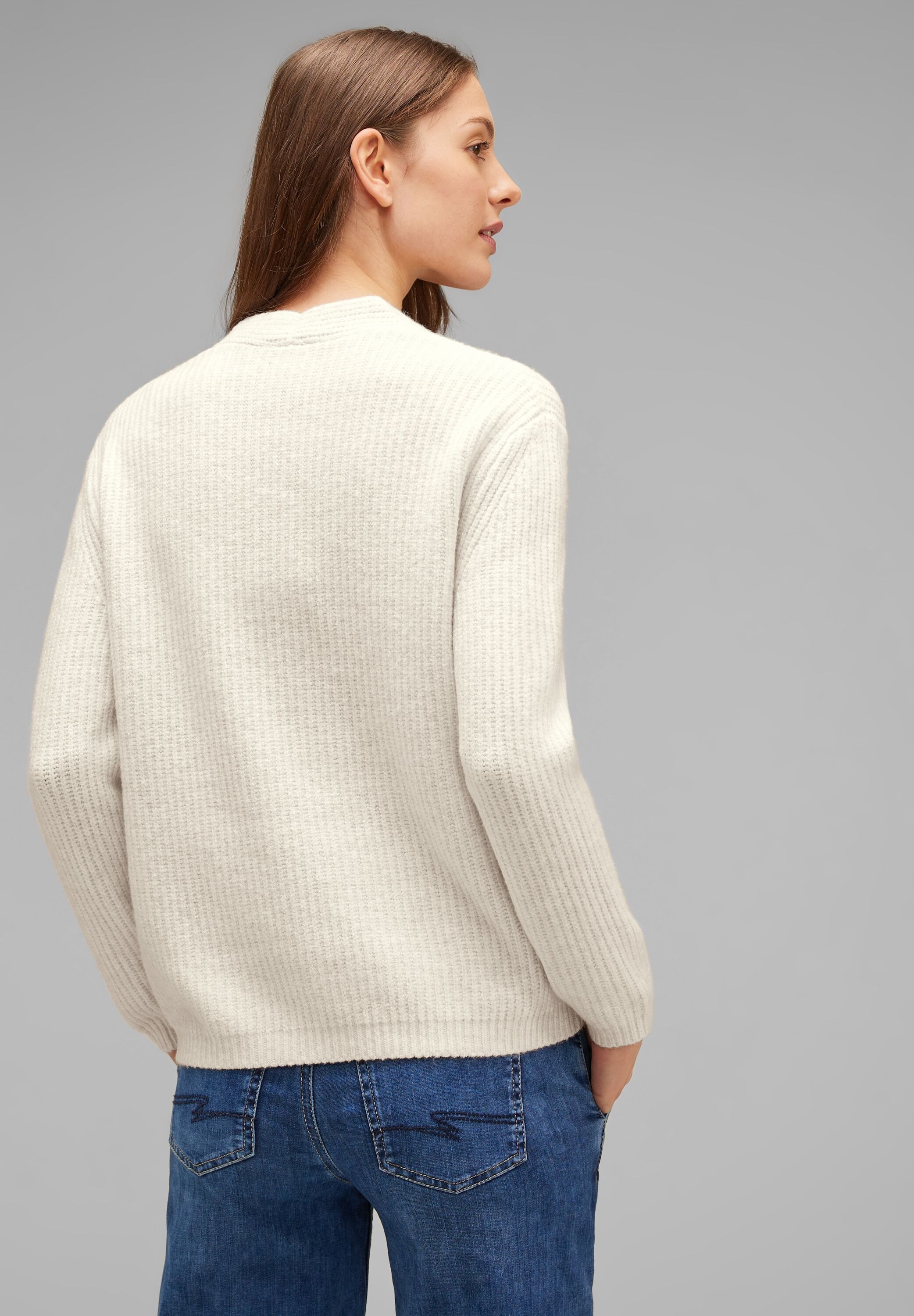STREET ONE V-Ausschnitt-Pullover, mit V-Ausschnitt