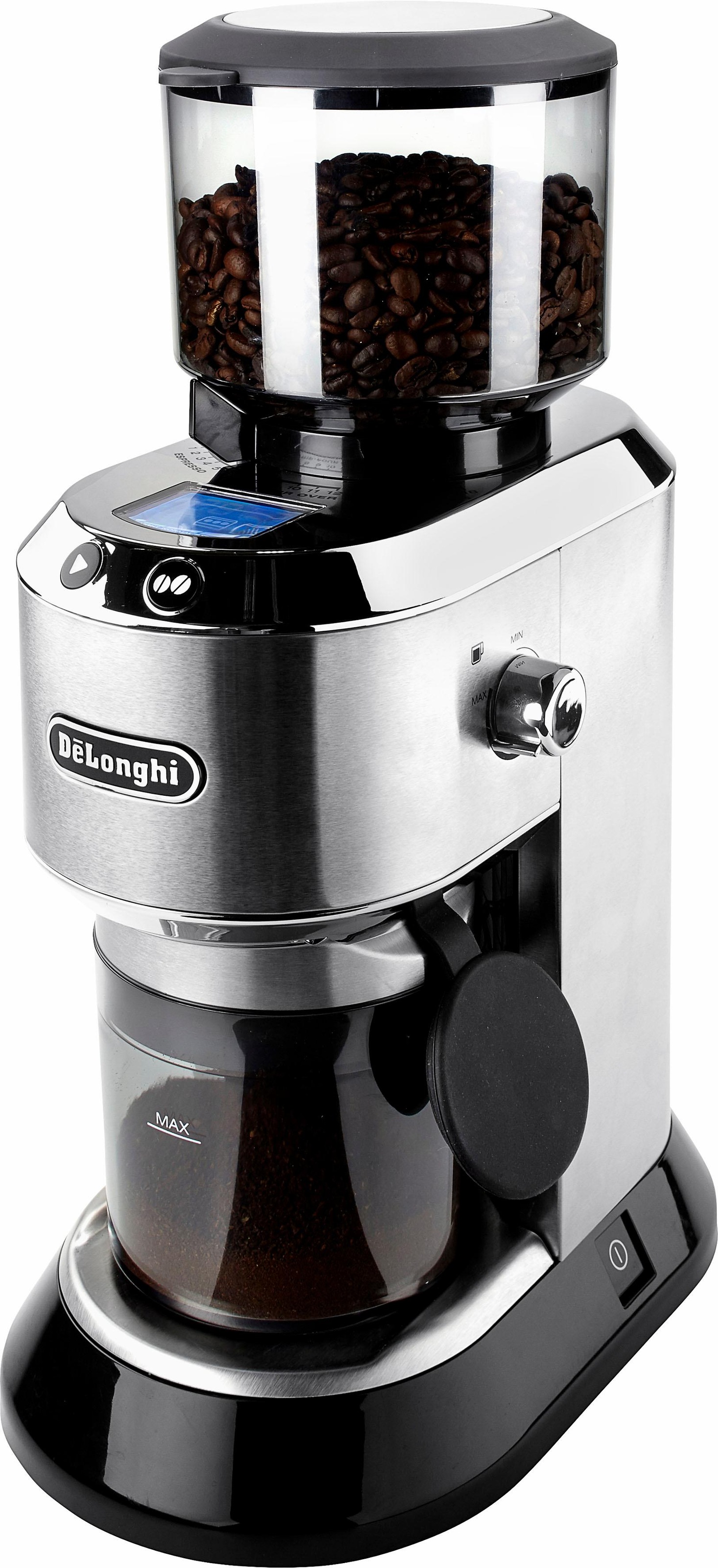 DeLonghi Kaffeemühle "Dedica KG521.M" 150 W Kegelmahlwerk 350 gBohnenbehält günstig online kaufen