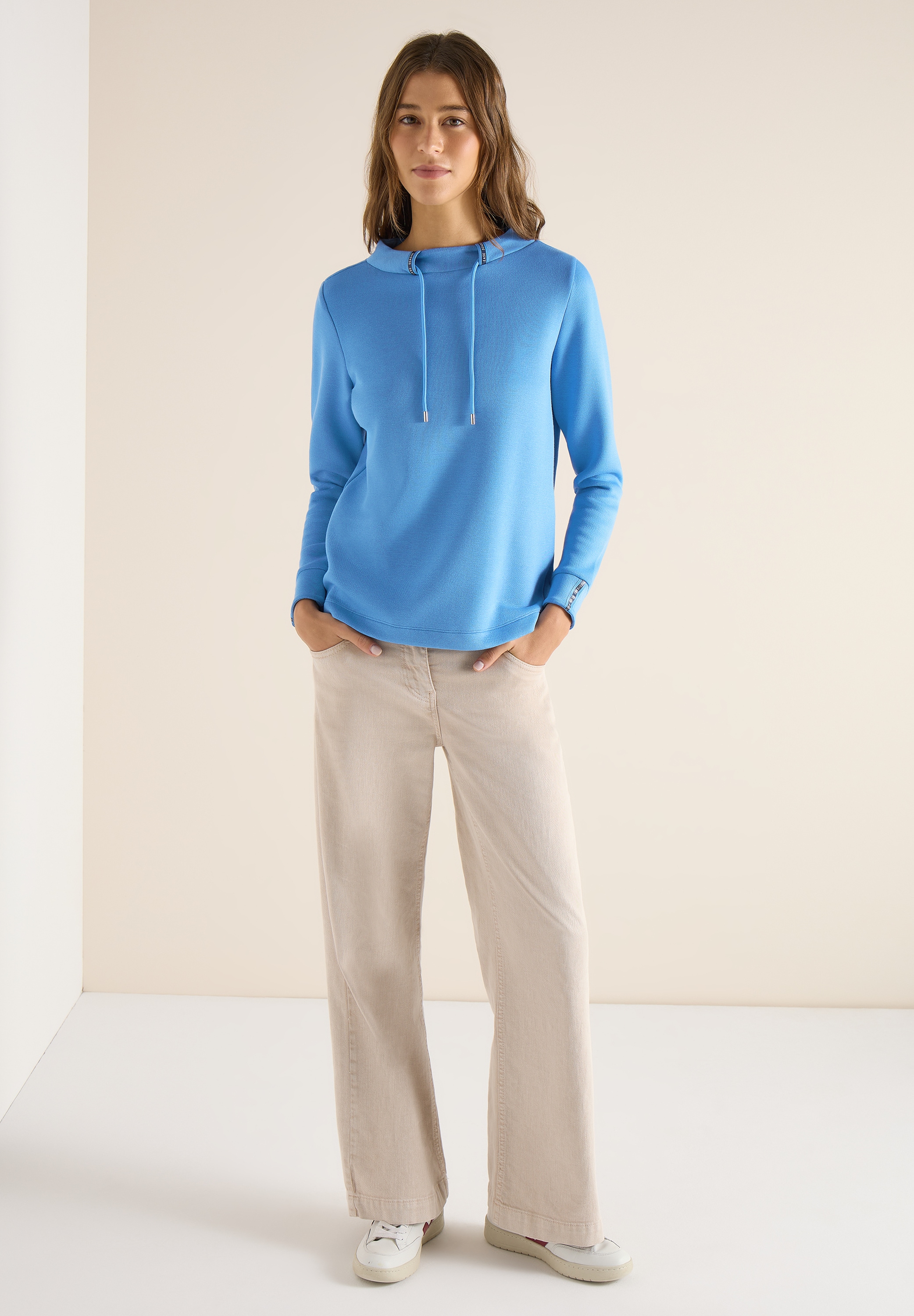 Cecil Langarmshirt im Melange Look