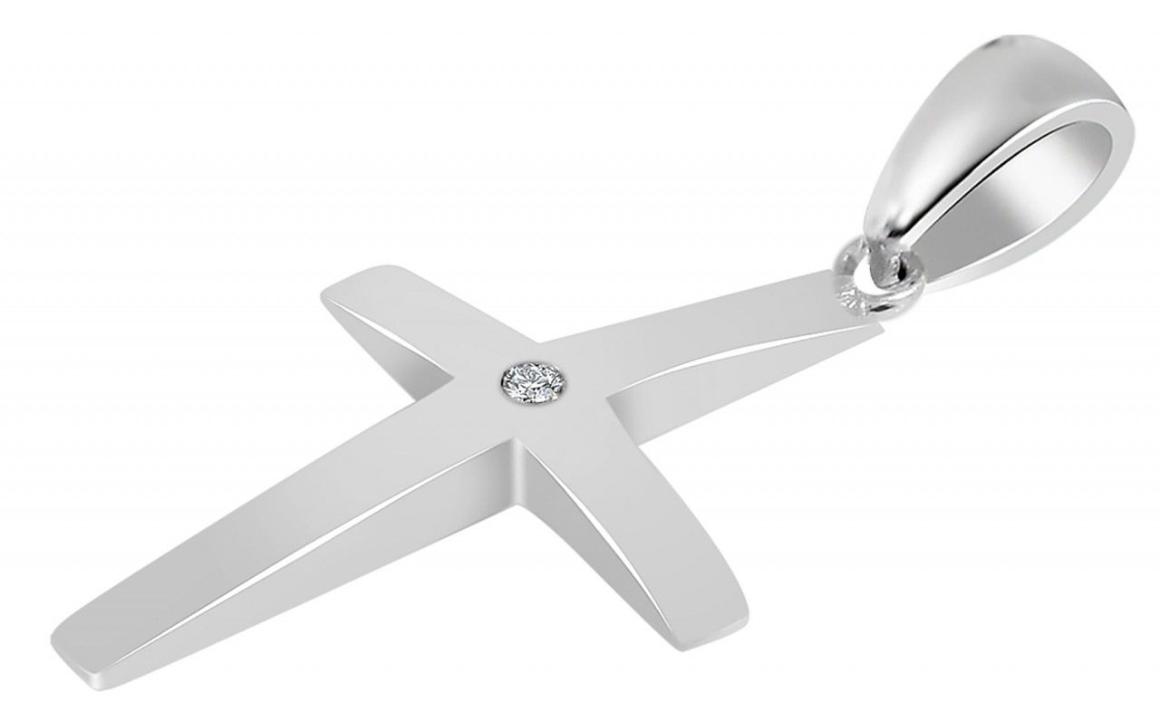 Adelia´s Kettenanhänger »Neuheit 2025 - moderner Kreuz Anhänger aus 925 Sterling Silber«