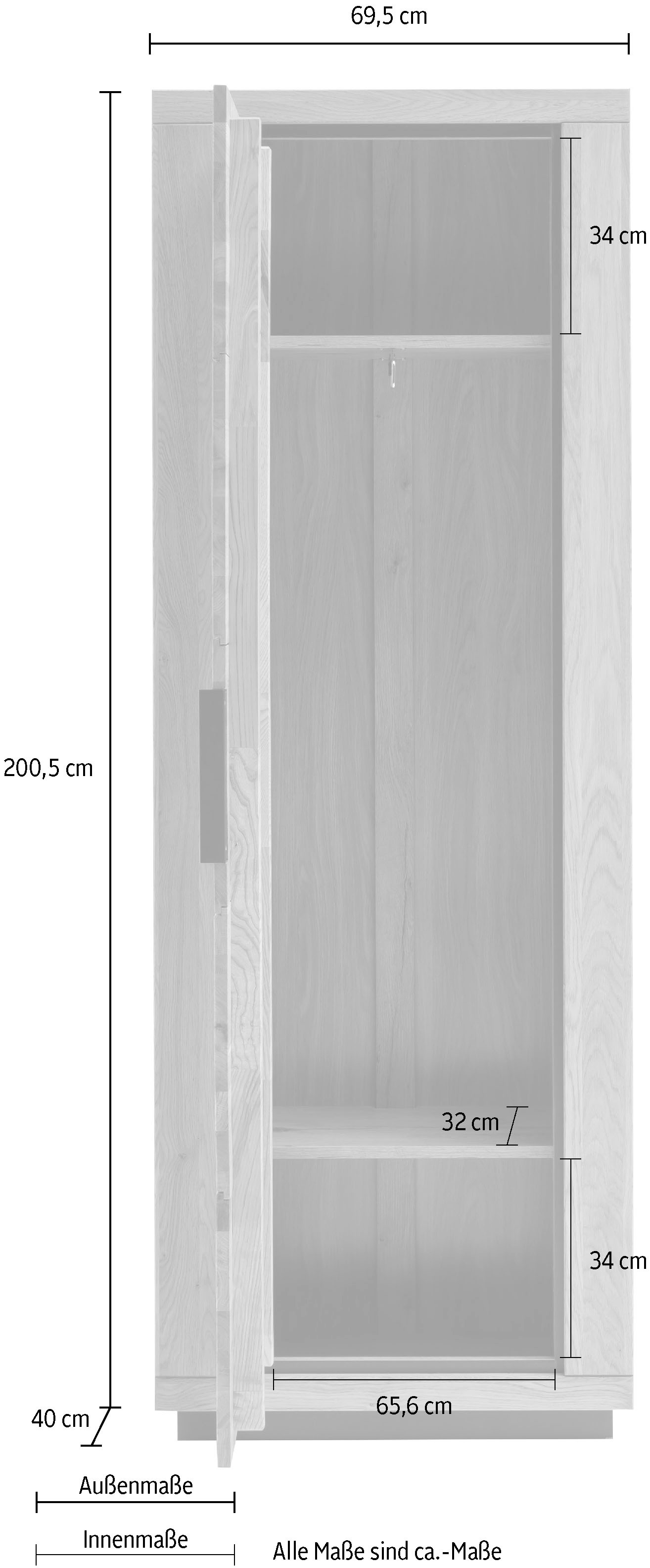 MCA living Garderobenschrank »Greno Garderobenschrank«, (1 St.), 1 Holztür, mit Kleiderstange, FSC-Mix
