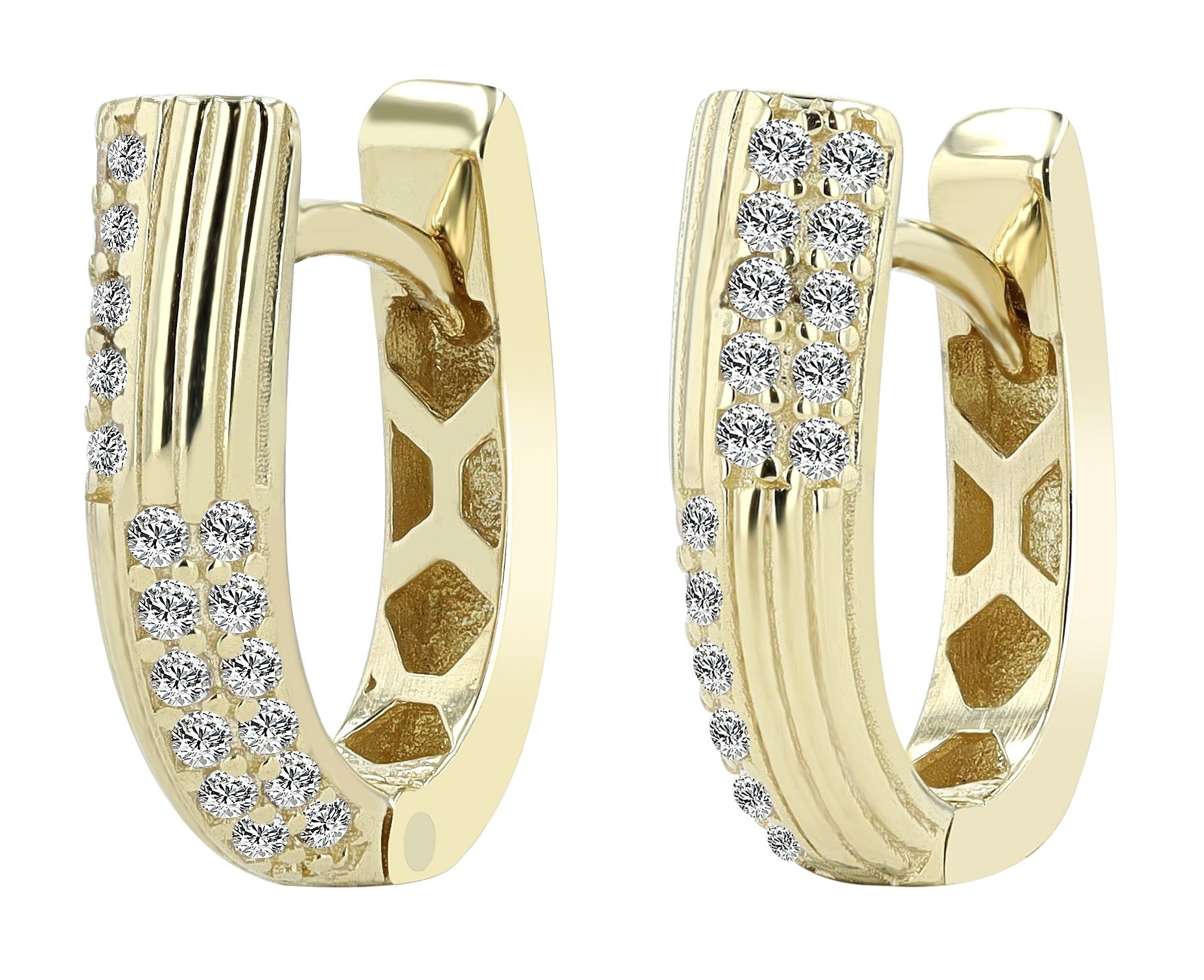 Adelia´s Klappcreolen "Damen Ohrringe – Klappcreole aus 333 Gold mit Zirkon günstig online kaufen