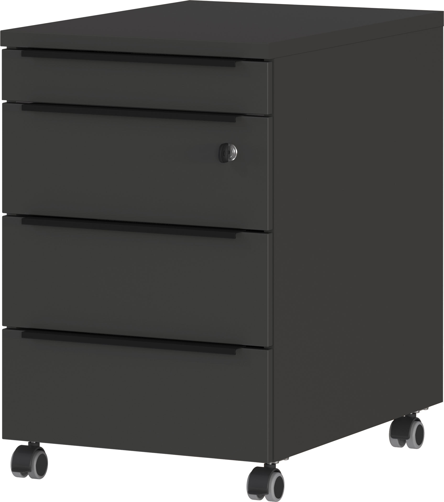 GERMANIA Rollcontainer »Mailand, mit 4 Schubladen, optional mit Schubladendämpfung,«, Utensilienfach, 42x63 cm, Made in Germany