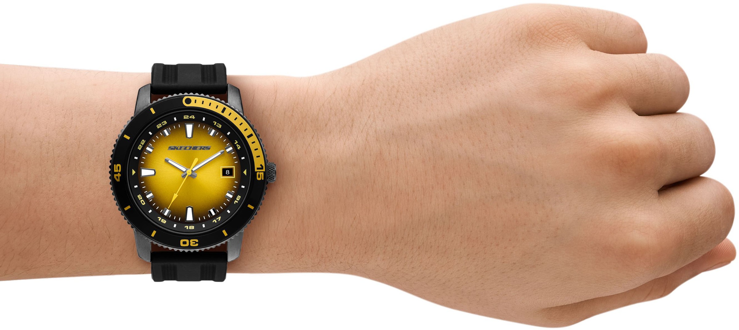Skechers Quarzuhr »LACHMAN«, Armbanduhr, Herrenuhr, Silikonarmband, analog, Tag