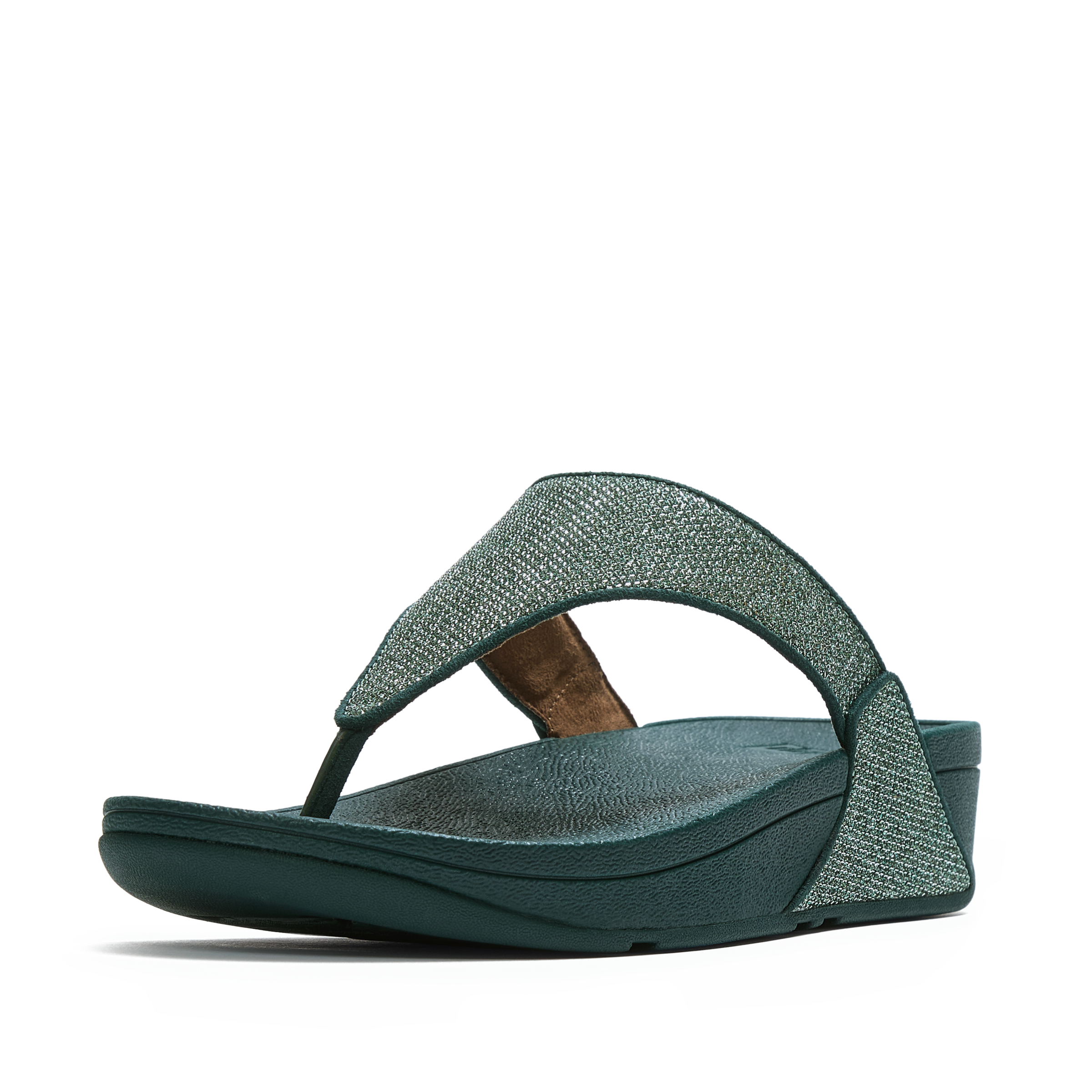 Fitflop Dianette »LULU SHIMMERGLITZ TOE-POST SANDALS«  Keilabsatz, Zehentrenner, Badeschuh, Sommerschuh mit Glitzerdetails