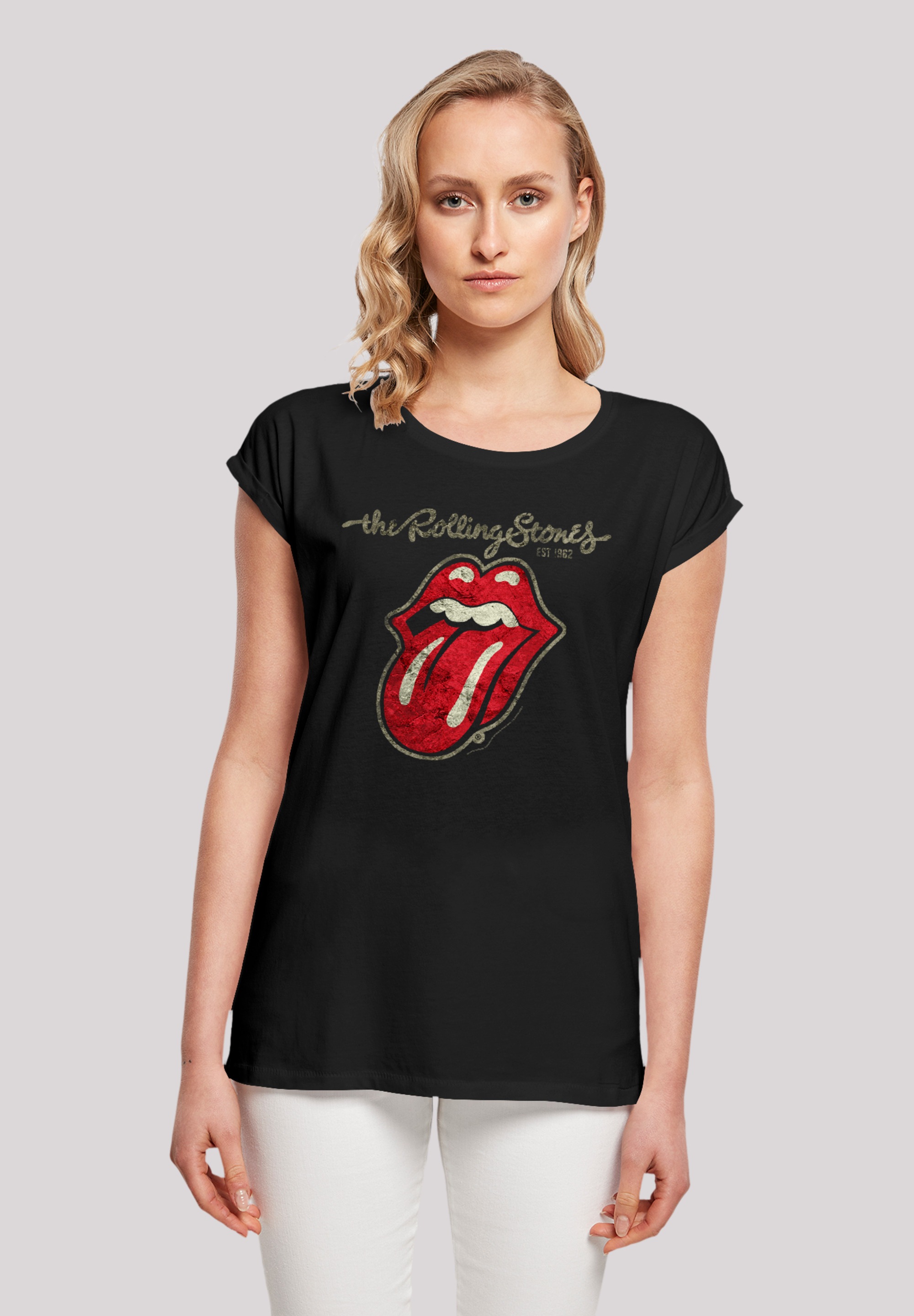 F4NT4STIC T-Shirt »The Rolling Stones Plastered Tongue Washed«, Premium  Qualität online kaufen | BAUR