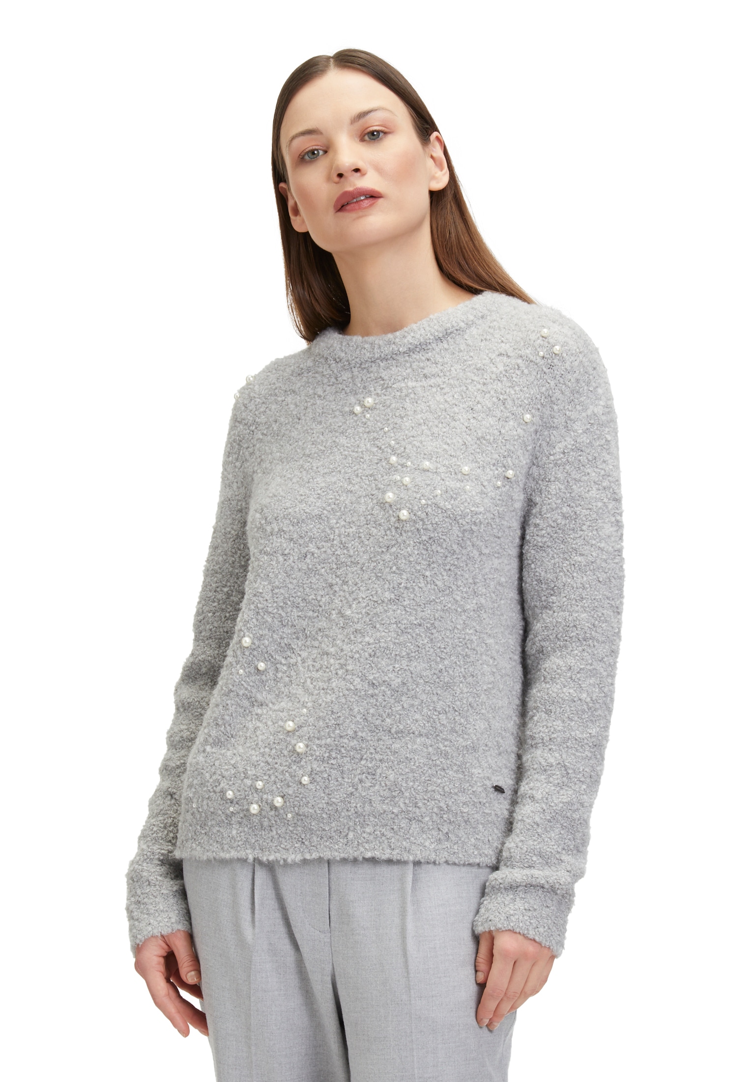 Betty&Co Strickpullover "Damen Strickpullover mit Perlen", 1 Stk. Perlen günstig online kaufen