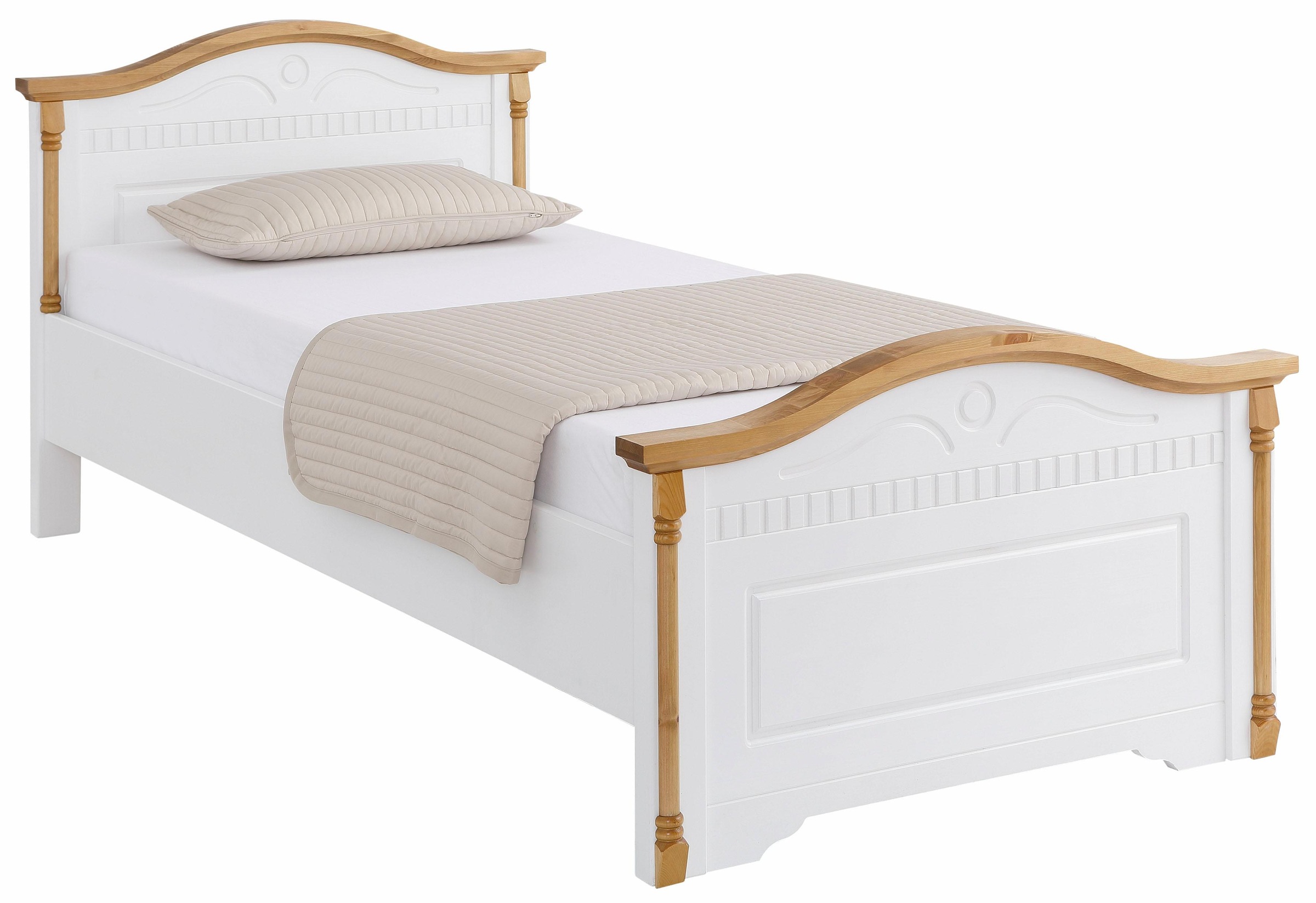 OTTO home Massivholzbett "Graz, hohe Belastbarkeit, klassischer Landhaussti günstig online kaufen