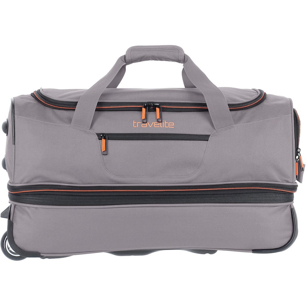 travelite Reisetasche »Basics, 55 cm, grau/orange«