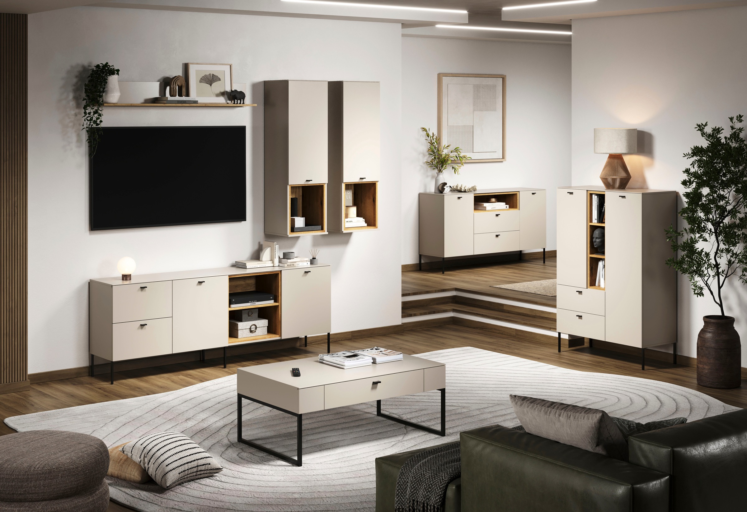 Home affaire Couchtisch »San Pedro« 1 Stk. tlg. Couchtisch mit 1 Schub.K, Soft-Close & Unterflurauszug 110/68/45 cm