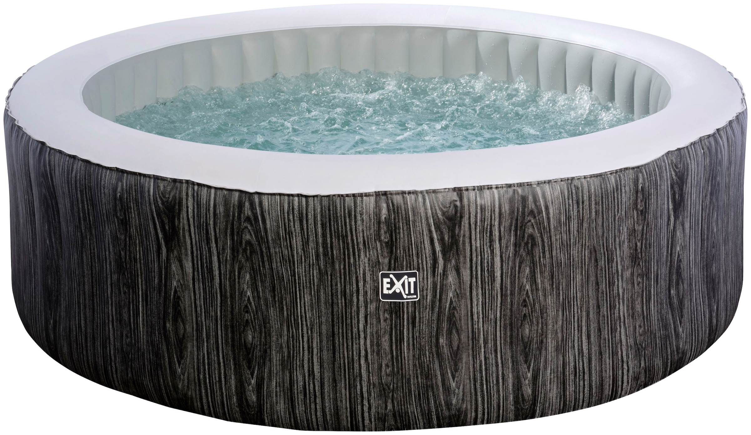 EXIT Whirlpool »Wood Deluxe«, für bis zu 4 Personen, dunkelgrau