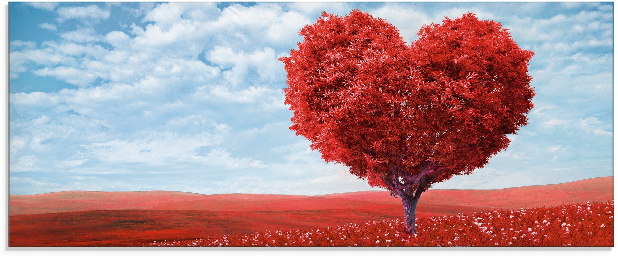 Artland Glasbild "Baum in Form eines Herzens", Herzen, (1 St.), in verschiedenen Größen