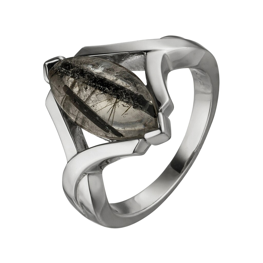 JOBO Fingerring 925 Silber mit Turmalinquarz JOBO Fingerring 925 Silber mit Turmalinquarz