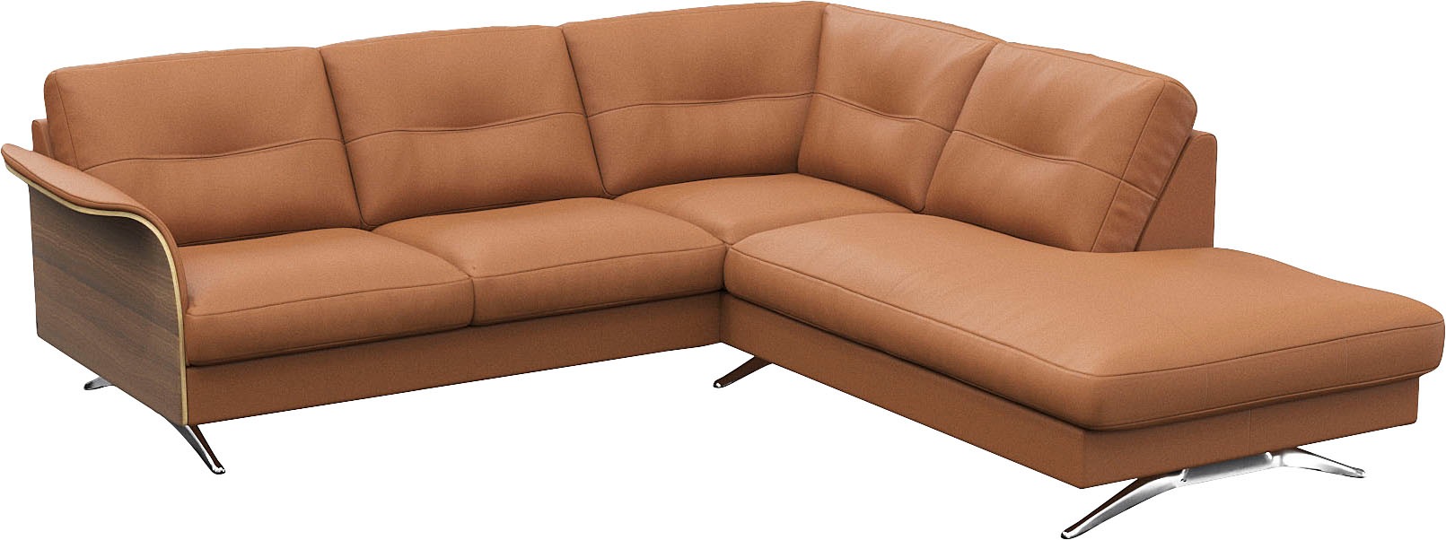 FLEXLUX Ecksofa »Glow, super bequem durch hochwertigem Sitzaufbau mit Federkern, L-Form«, Modernes skandinavisches Design